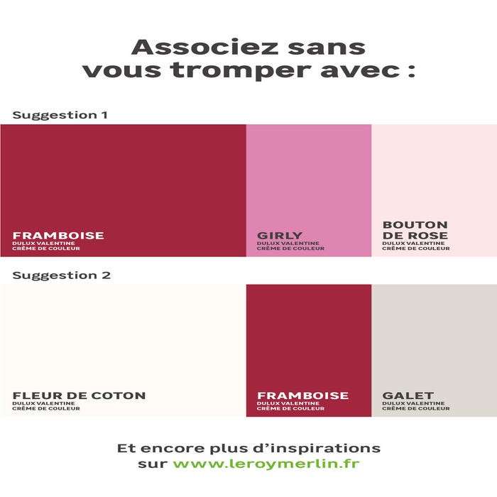 Association de teintes tendance décoration d'intérieur rouge, association couleur rouge framboise, peinture framboise, comment associer un mur rouge dans son intérieur, décoration rose framboise