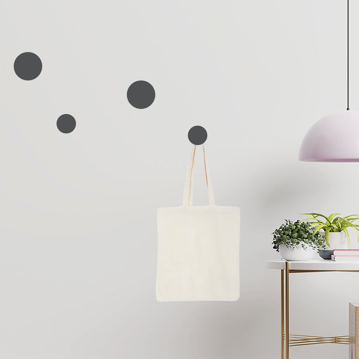 Gancio appendiabiti da avvitare  CA GP5 in plastica nero opaco L 5 x H 5 cm - 2