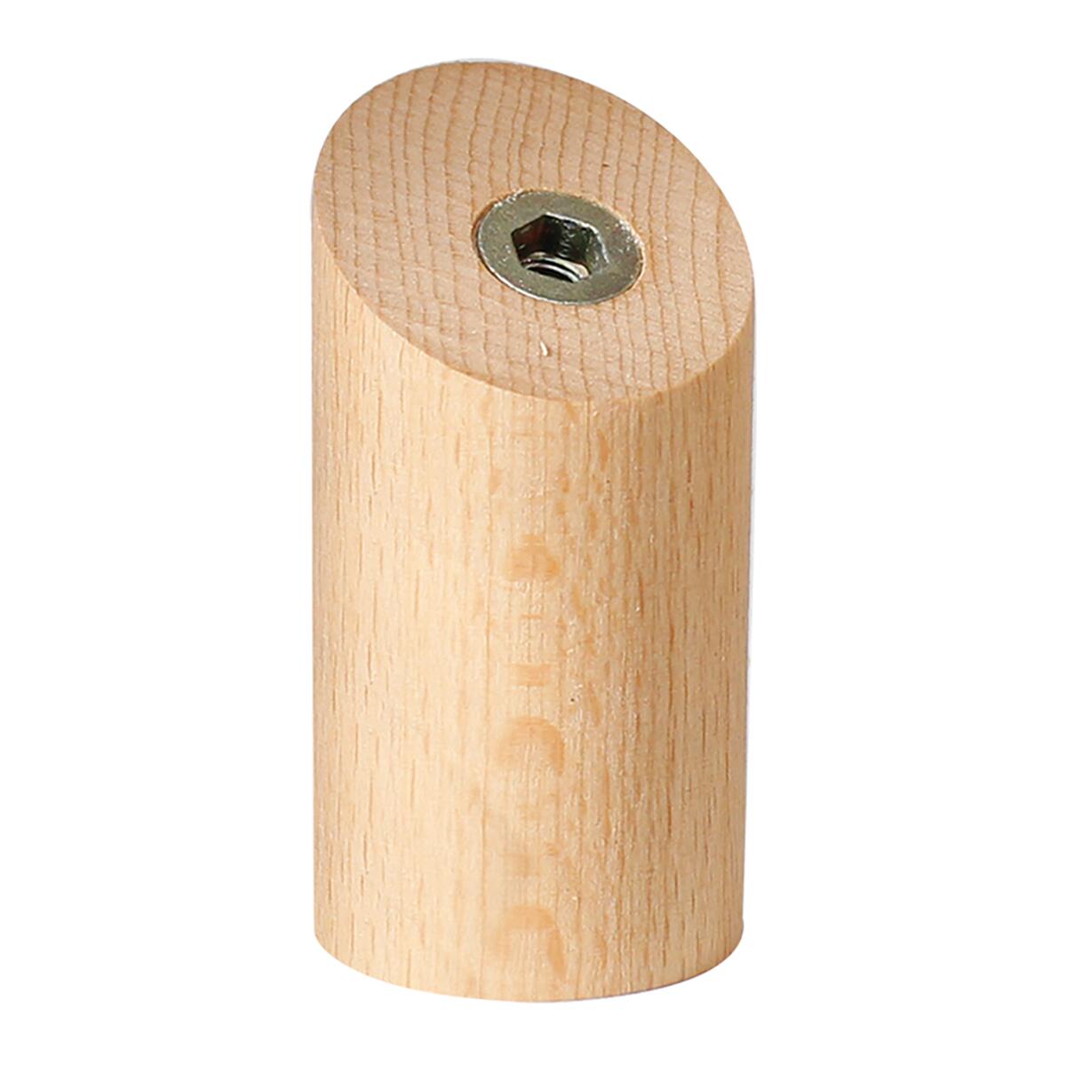 Hitopin Gancio in Legno, 6 Pezzi 3cm*6cm Gancio Appendiabiti in Legno, Gancio di Legno Appendiabiti da Parete, con Accessori a Vite, per Bagno Spogliatoio Camera da Letto Cucina
