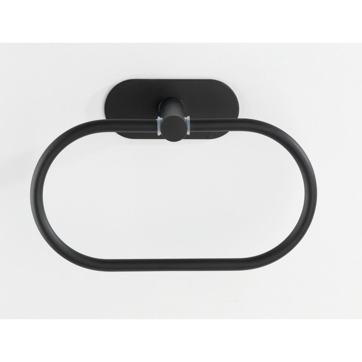 Porta salviette ad anello Orea Black verniciato, L 20.5 cm - 9
