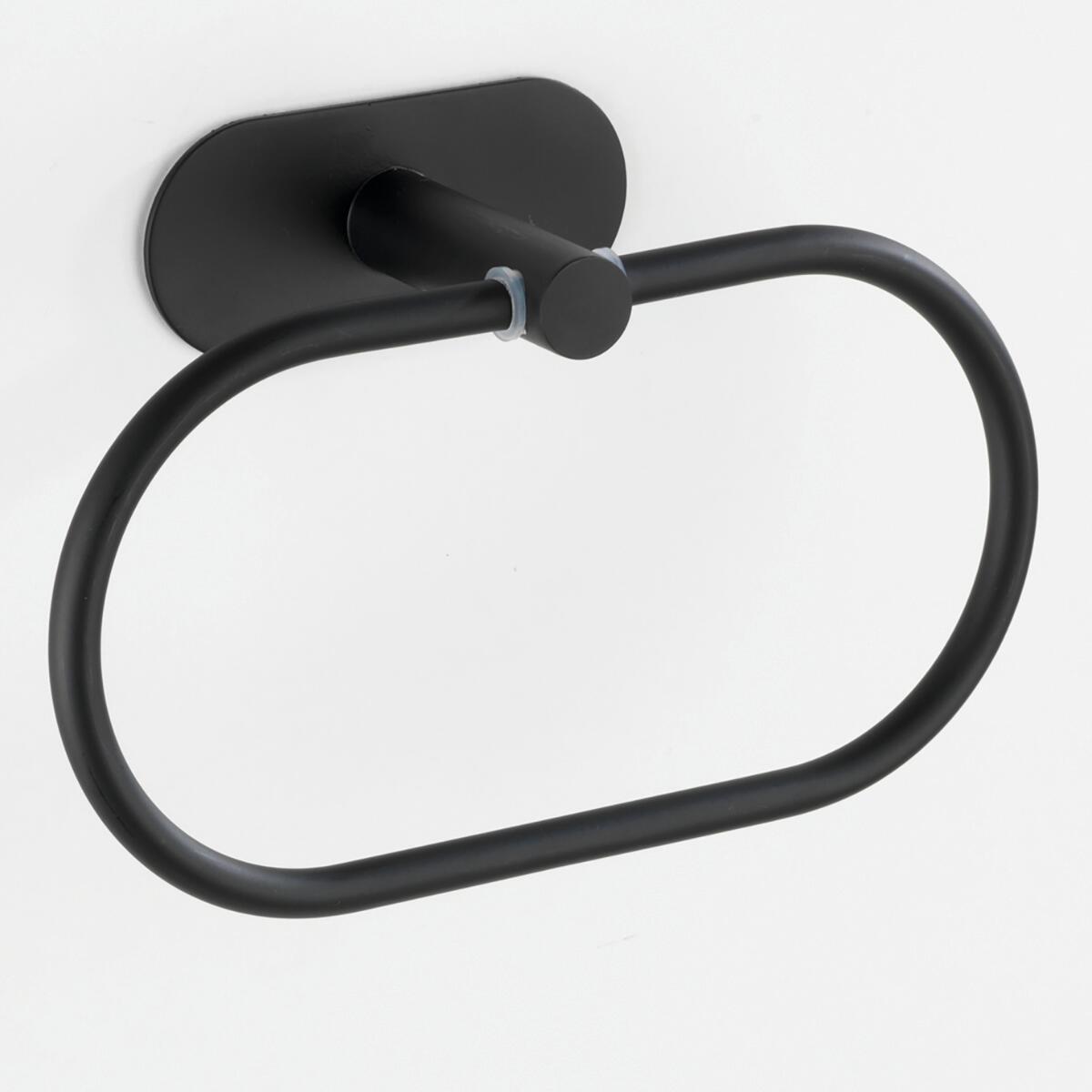 Porta salviette ad anello Orea Black verniciato, L 20.5 cm - 8