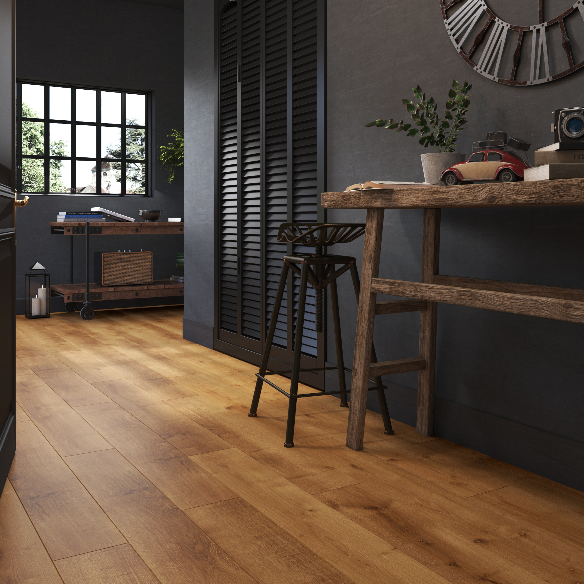 Pavimento laminato effetto legno larice chiaro, AC4 classe 32, sp. 8 mm, ARTENS Westport, 1.99 m² - 13