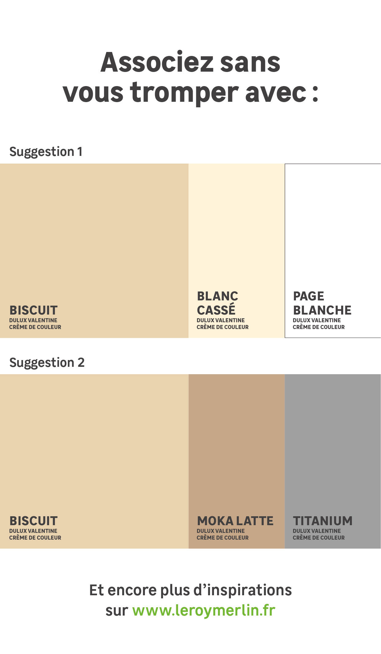 Testeur peinture mur, boiserie biscuit mat DULUX VALENTINE Crème de couleur 0.03 - 6