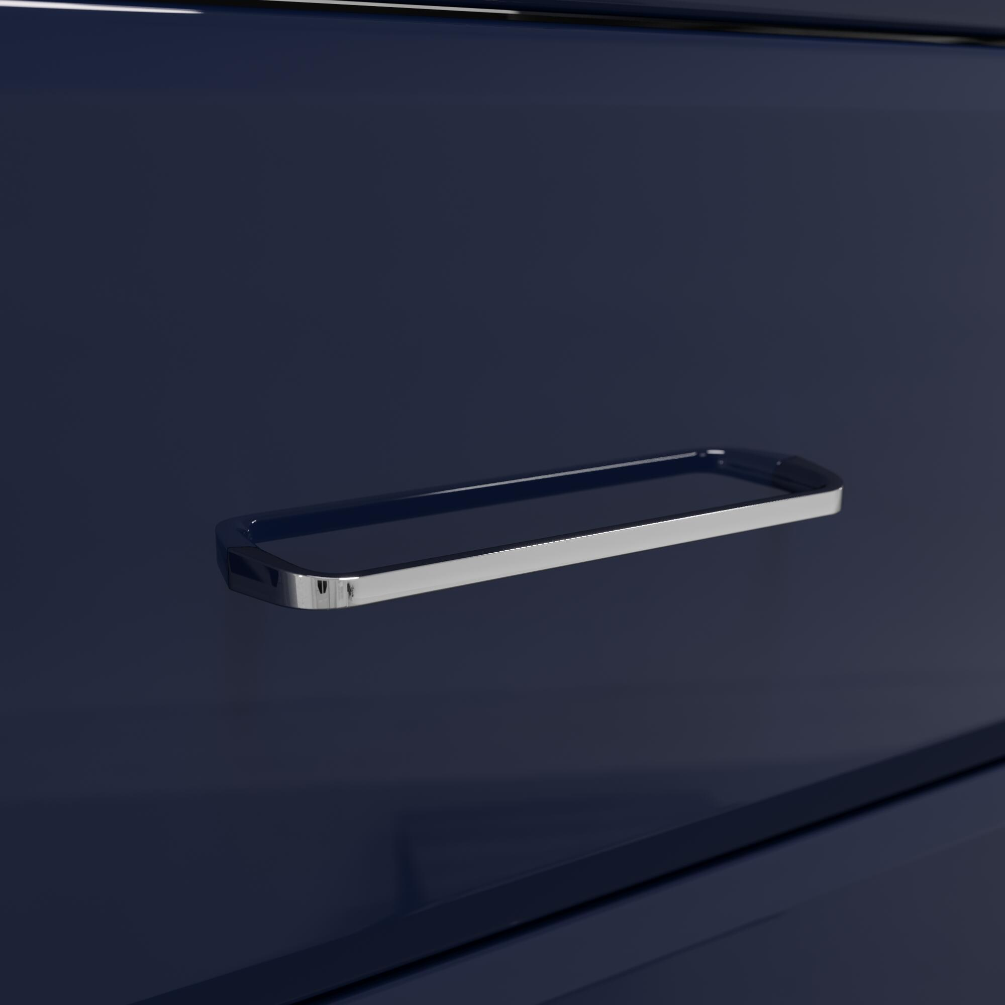 Meuble simple vasque l.99.9 x H.84 x P.45.2 cm, bleu, Opale - 9