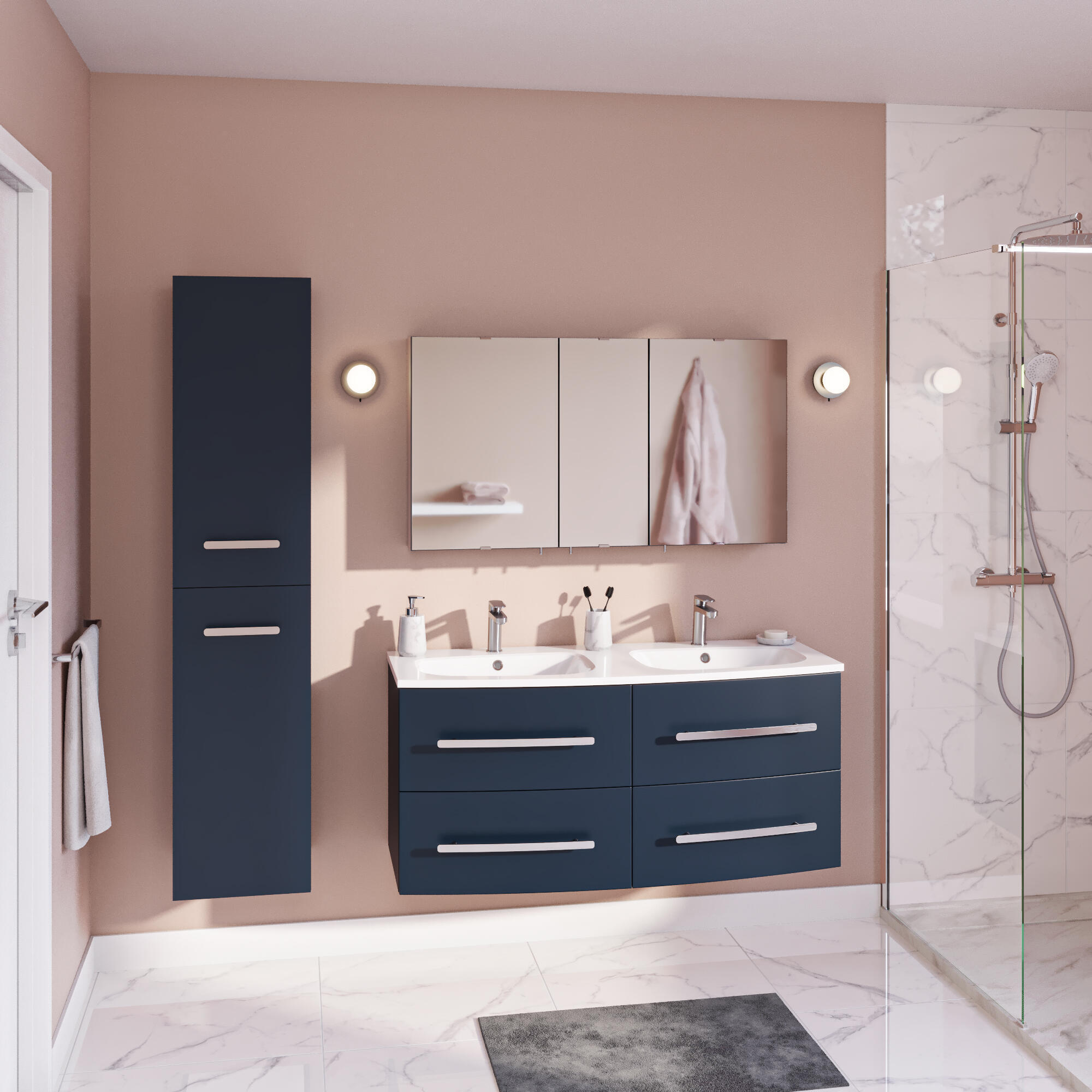Rubinetto per lavabo a canna media getto laminare cristallino Icone cromato lucido SENSEA H 15 cm - 19