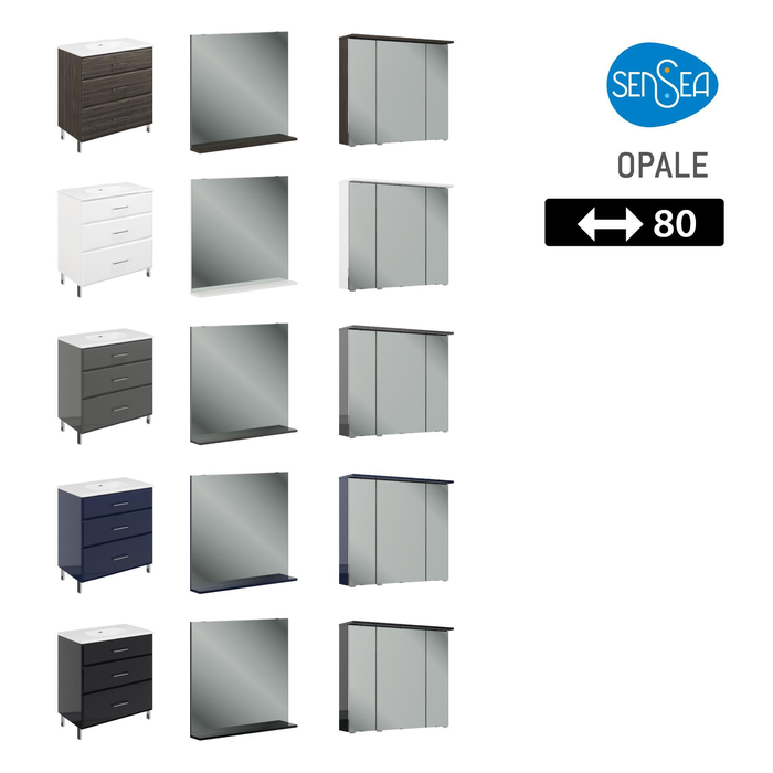 Armoire de toilette opale largeur 80