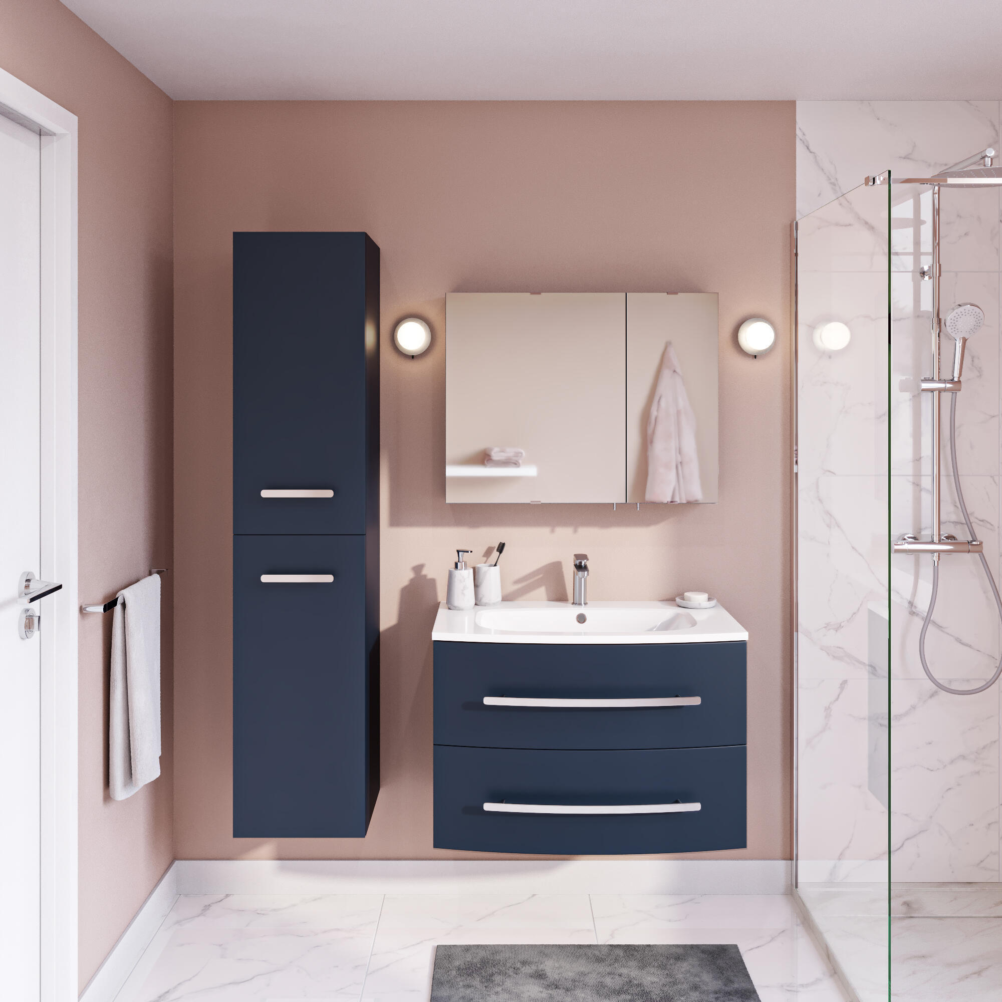 Rubinetto per lavabo a canna media getto laminare cristallino Icone cromato lucido SENSEA H 15 cm - 22