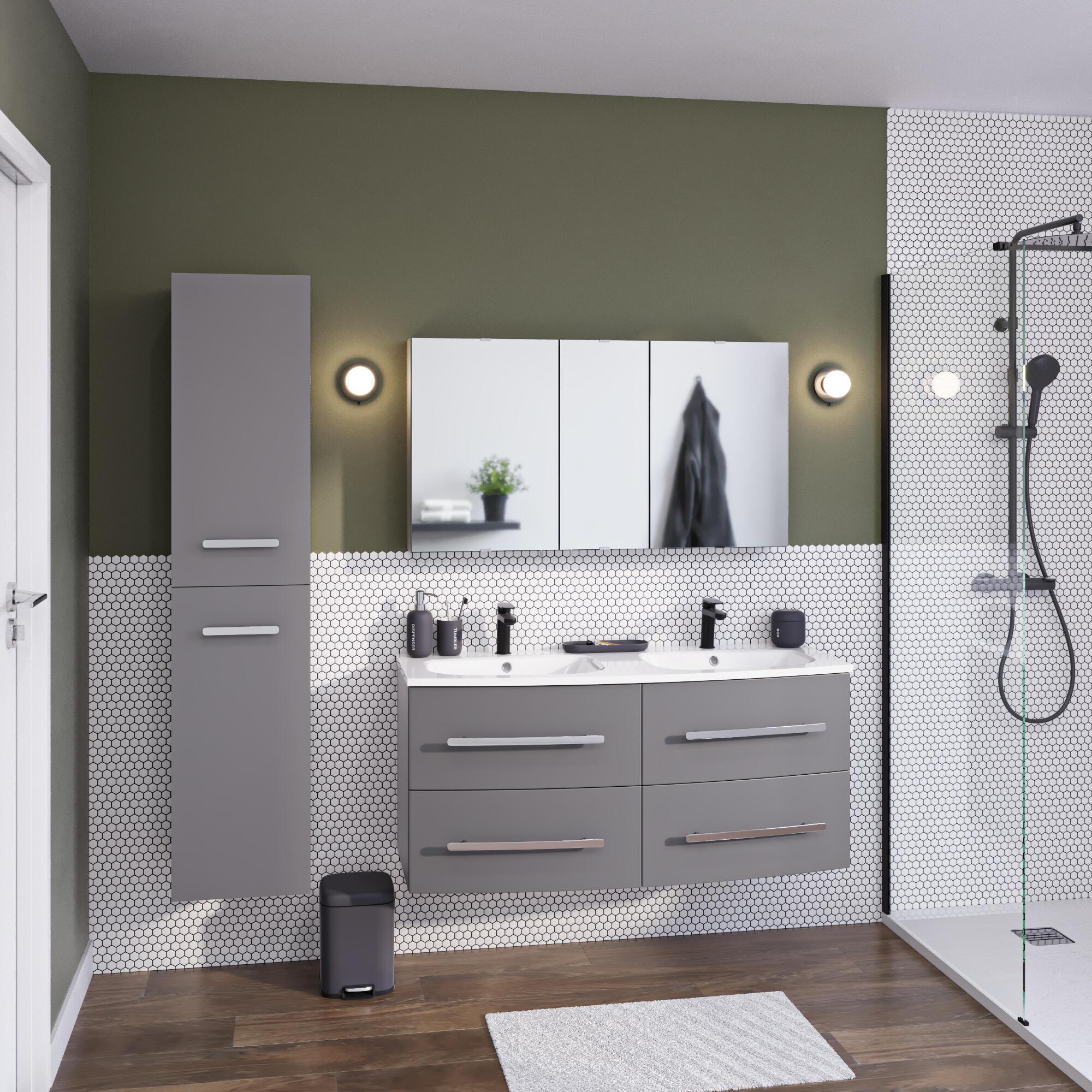 Rubinetto per lavabo ad incasso Icone nero cromato satinato SENSEA H 14.71 cm - 5