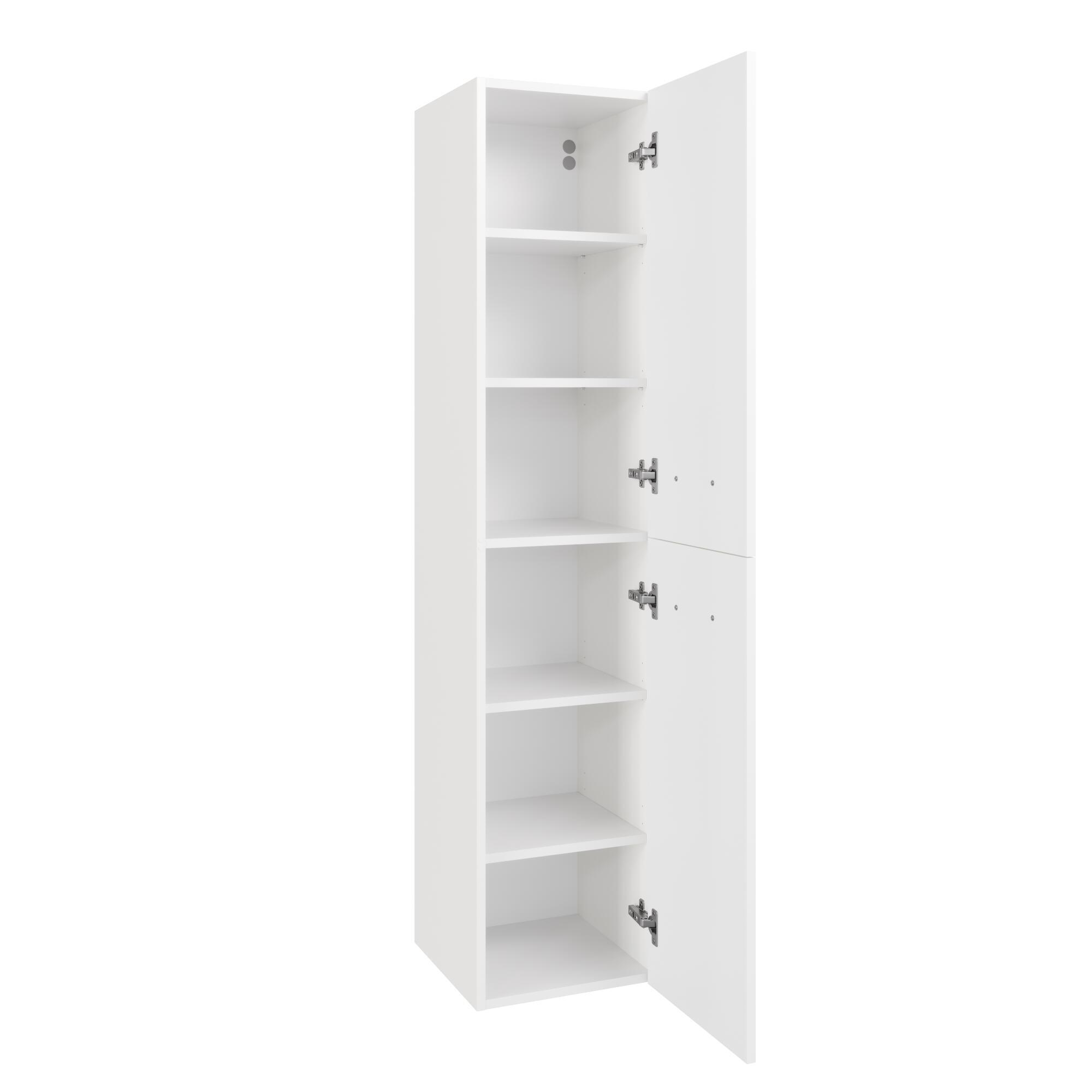 Colonna per mobile bagno Perla SENSEA 2 ante P 36.5 x L 35 x H 160 cm Bianco laccato truciolare - 3