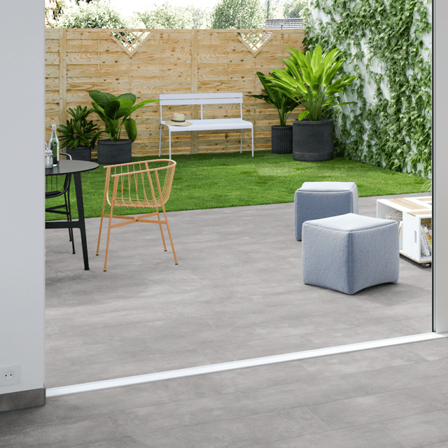 Carrelage sol extérieur effet ciment gris foncé Urban l.30 x L.60 cm ARTENS