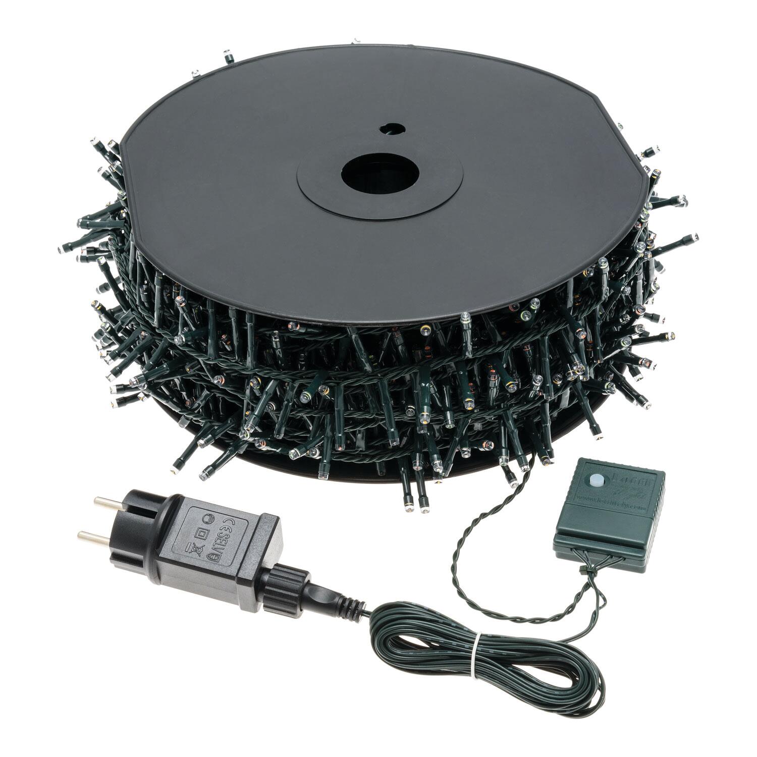 Filo di luci di natale 2000 lampadine LED bianco caldo Led 44.5 m programmabile - 7