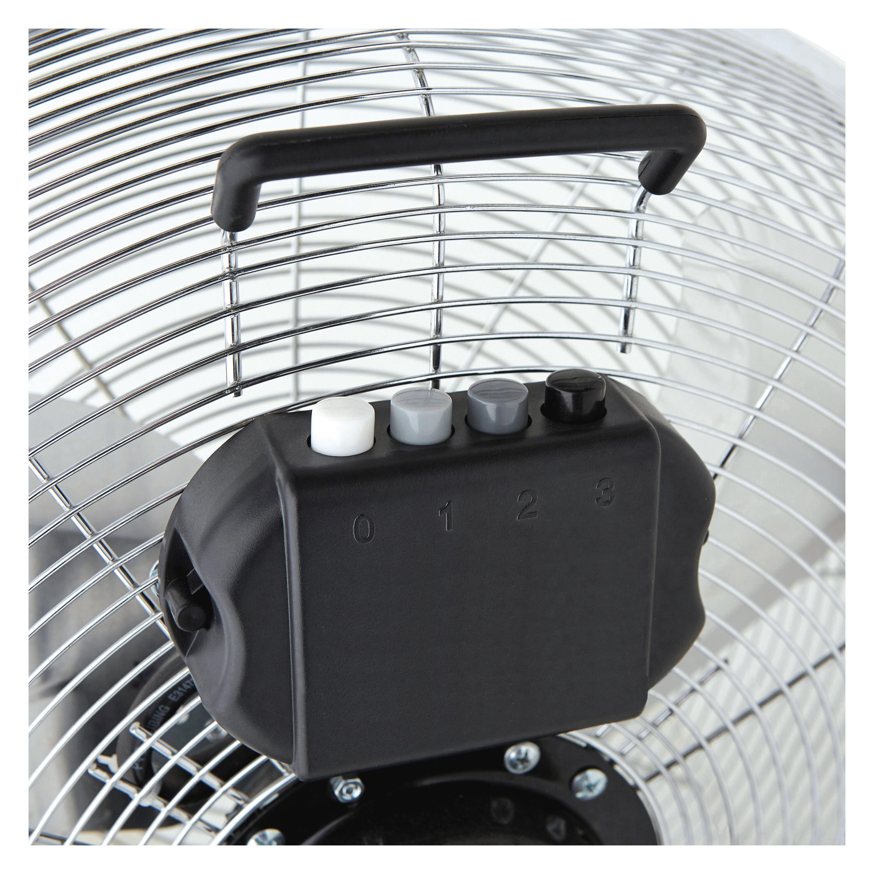 Misturador de ar com ventilador de mesa Jervis 3 R, apenas cromado, fácil de usar, 3 velocidades, 30 cm, 45W - 1