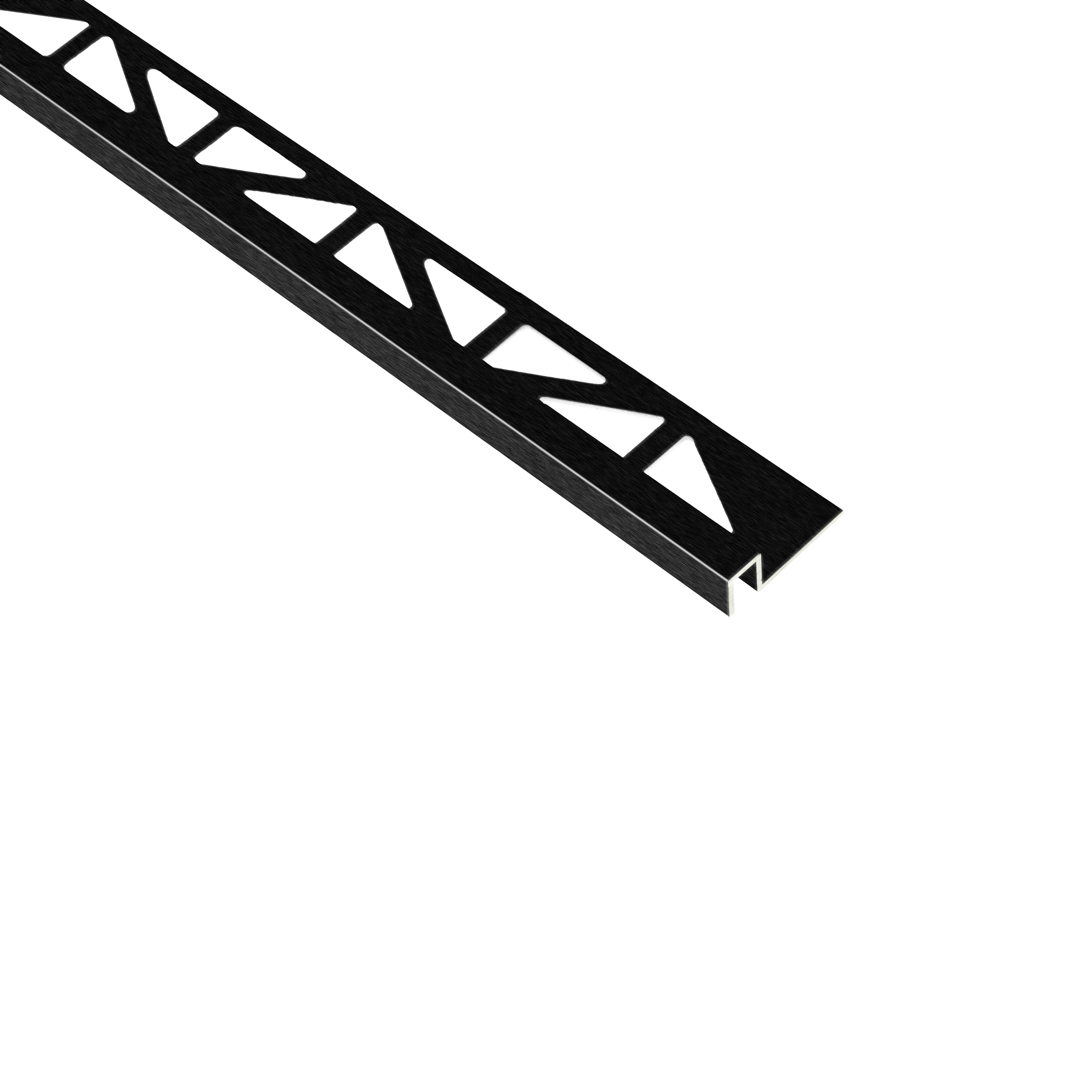 Zewnętrzny profil kątowy aluminium czarny szczotkowany połysk 250 cm