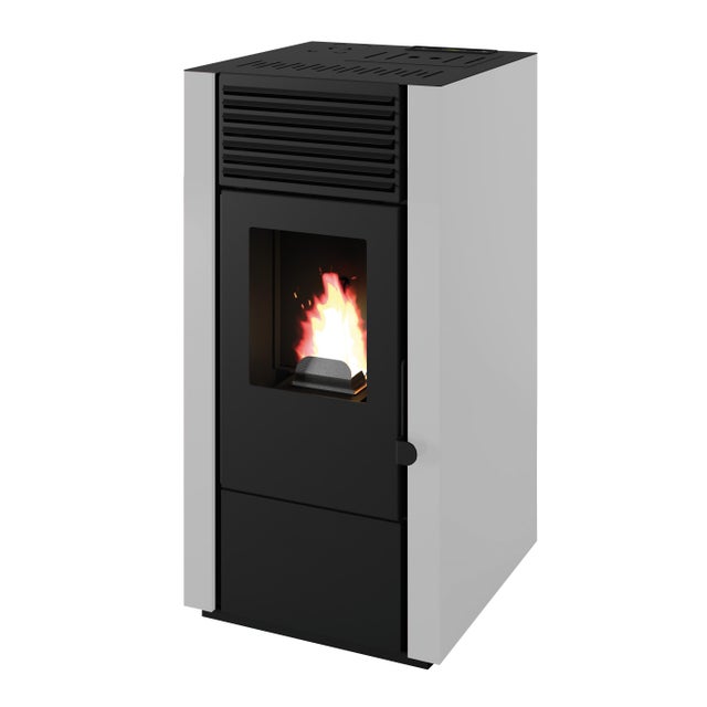 Stufa a pellet canalizzata Marisa 7.9 kW bianco