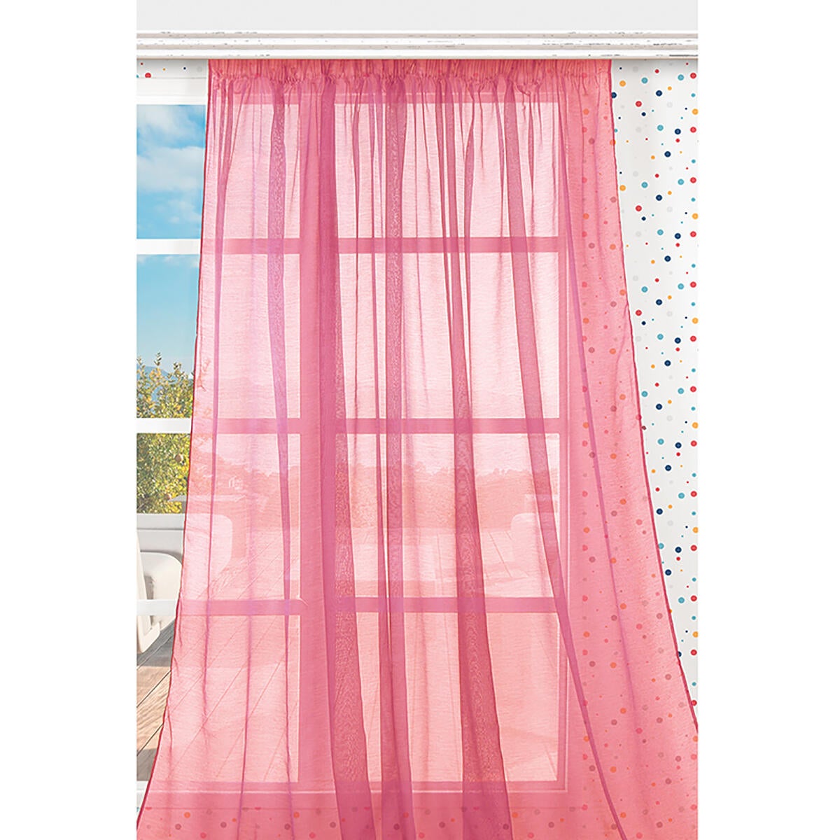 Tenda Dolly rosa, occhiello 140x240 cm VENGO - 3