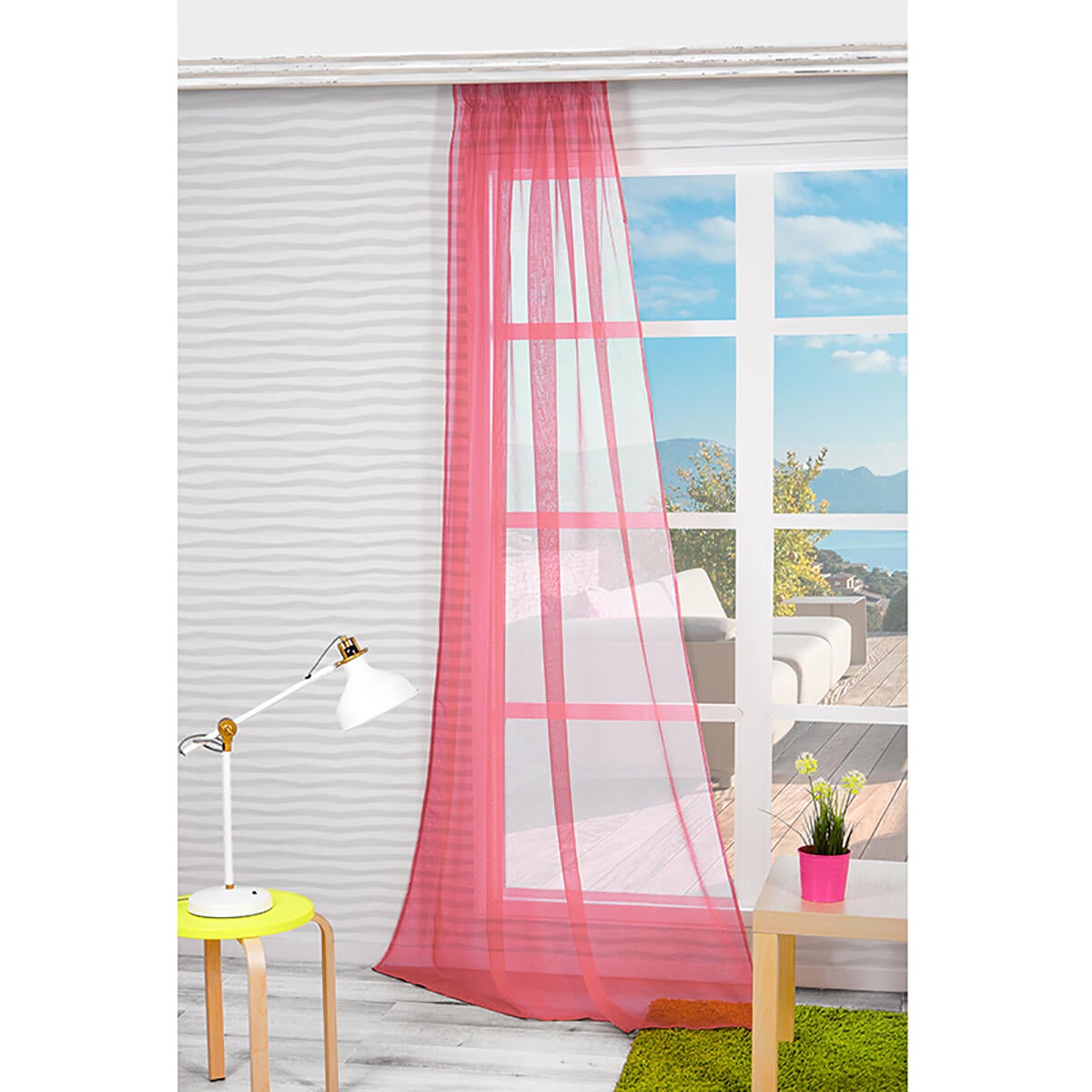 Tenda Dolly rosa, occhiello 140x240 cm VENGO - 2