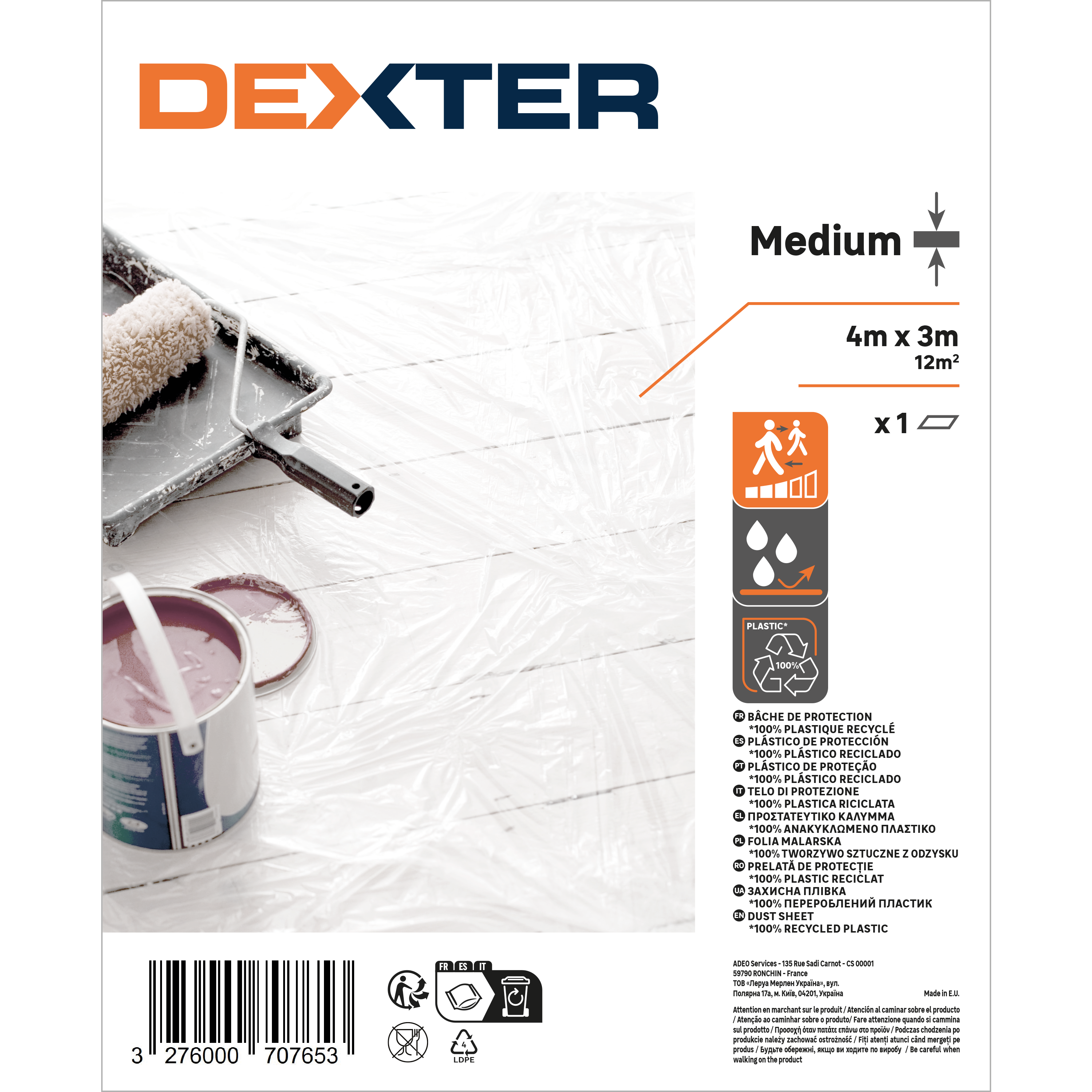 Folia malarska MEDIUM 4 x 3 m DEXTER - 5
