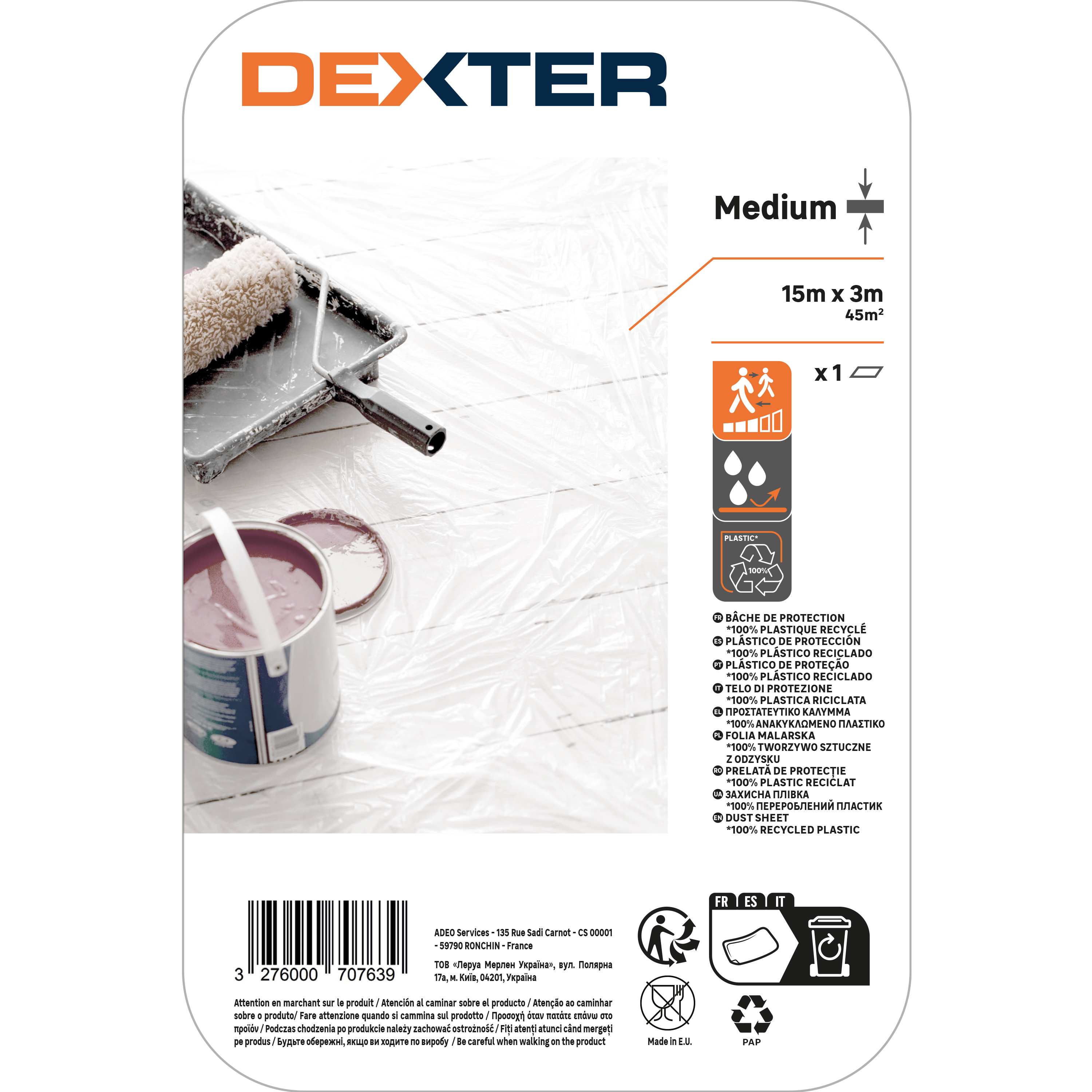 Folia malarska 15 m x 3 m rolka DEXTER - 3