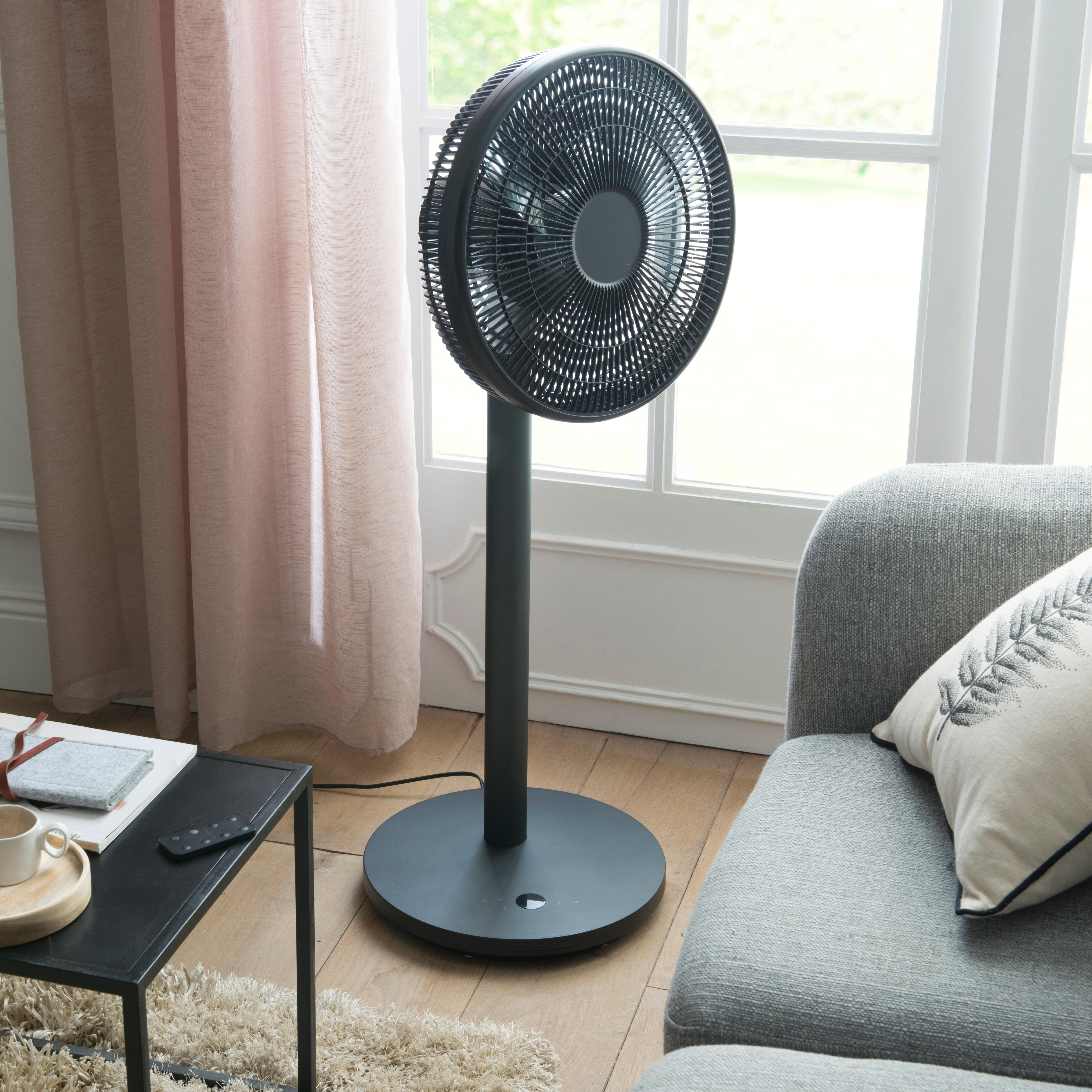 Ventilateur sur pied, EQUATION, Loft design moteur dc noir 27 W, D40 cm - 2