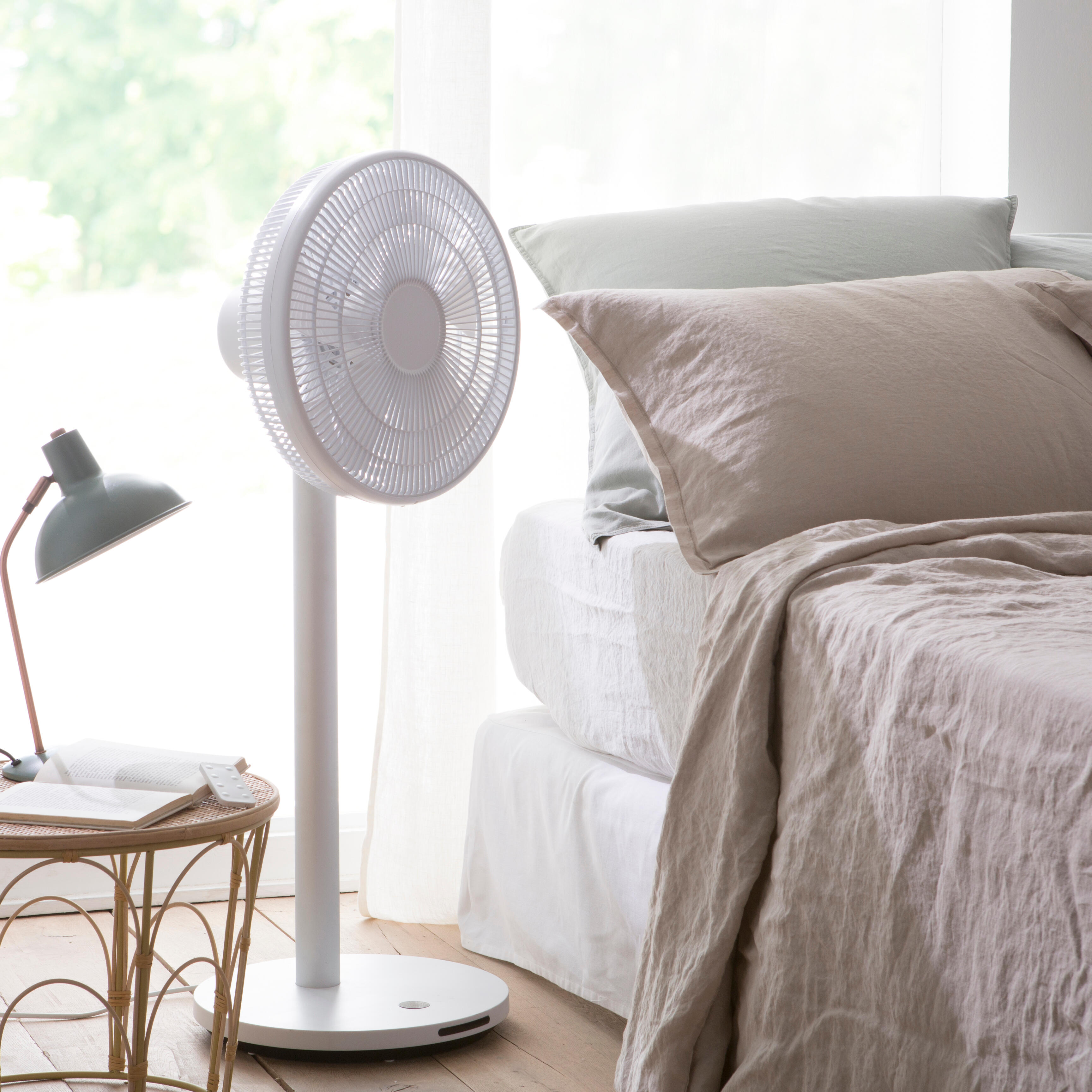 Ventilateur sur pied, EQUATION, Loft design moteur dc blanc 27 W, D40 cm - 2