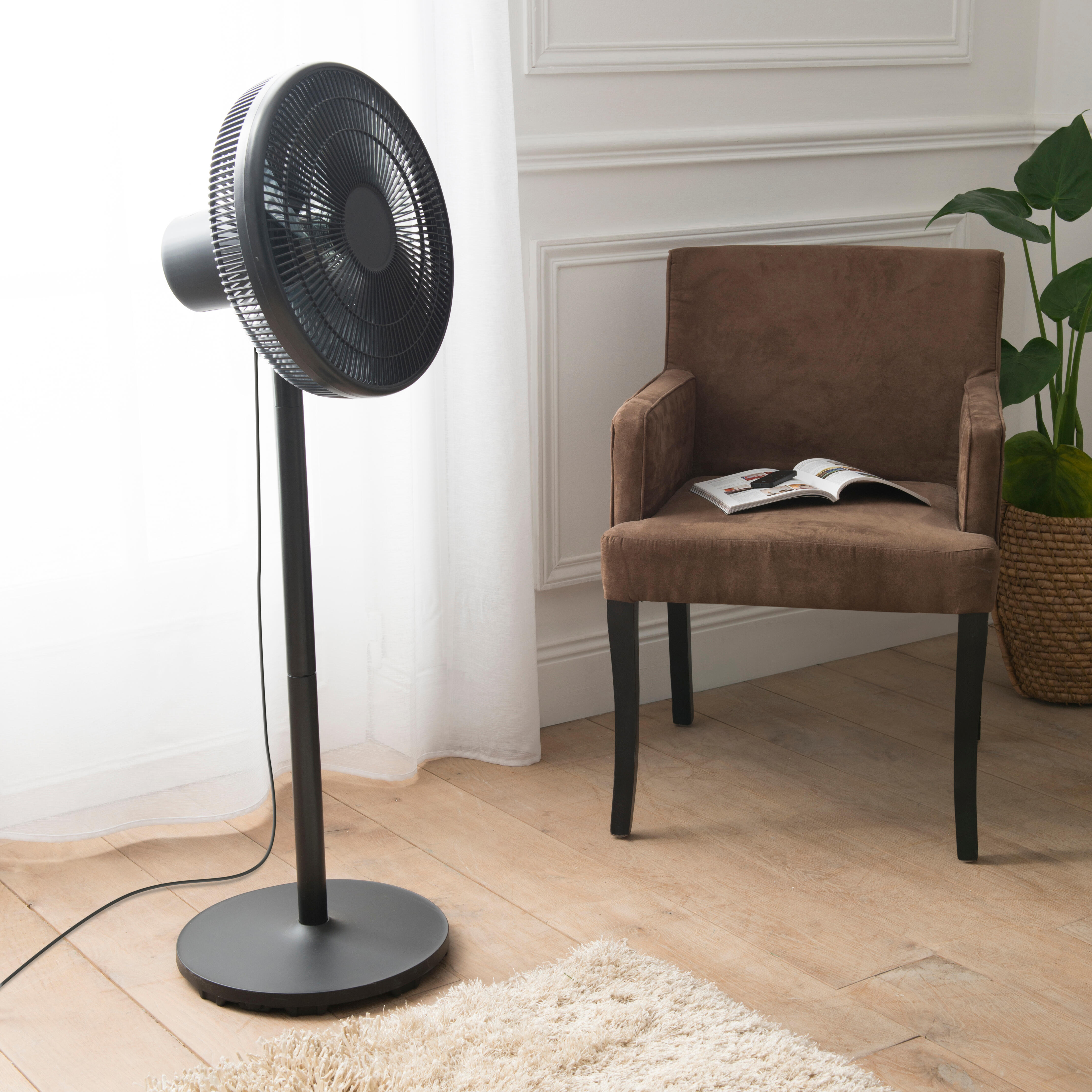 Ventilateur sur pied, EQUATION, Loft digit noir 50 W, D40 cm - 2
