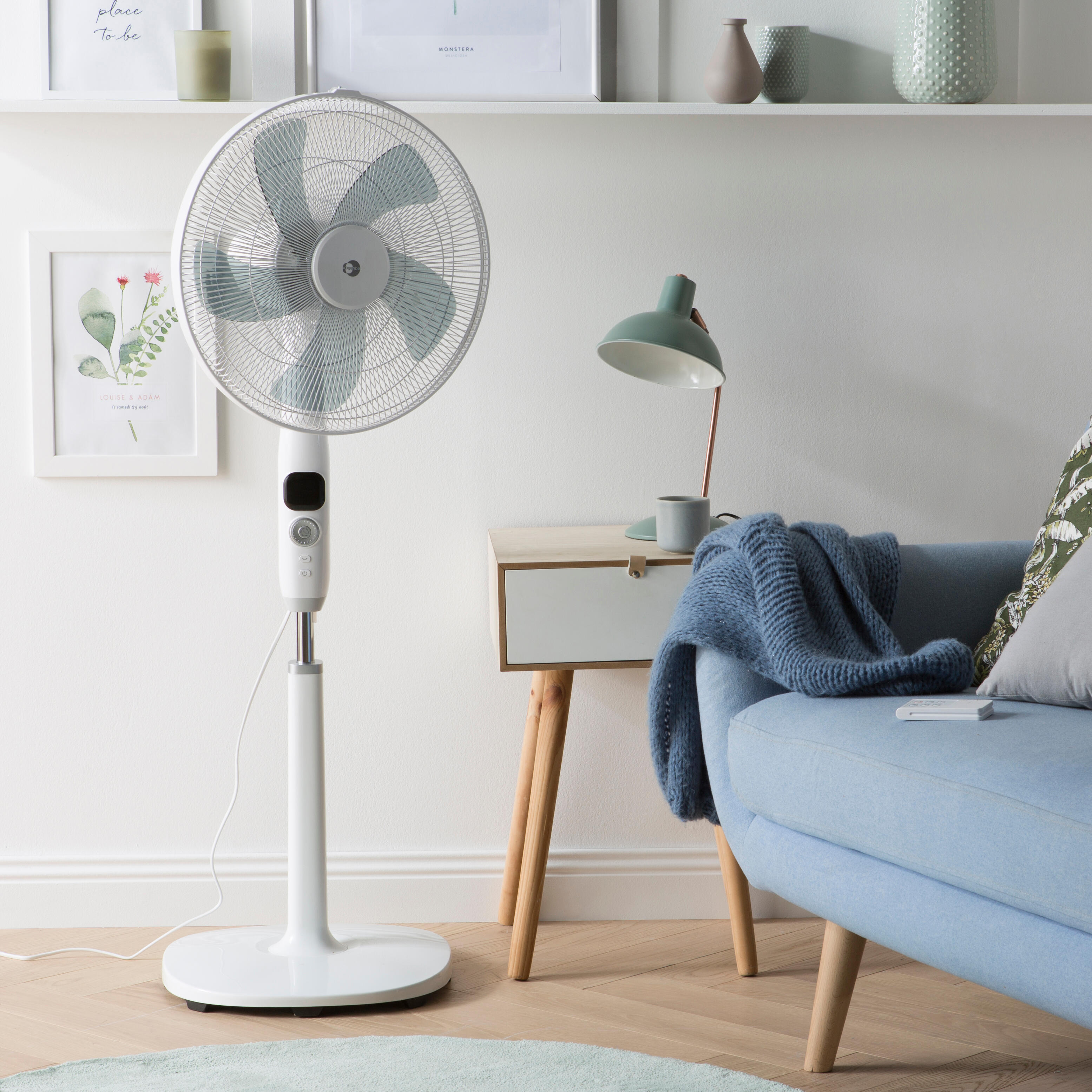 Ventilateur sur pied, EQUATION, Silent blanc 25 W, D40 cm - 2