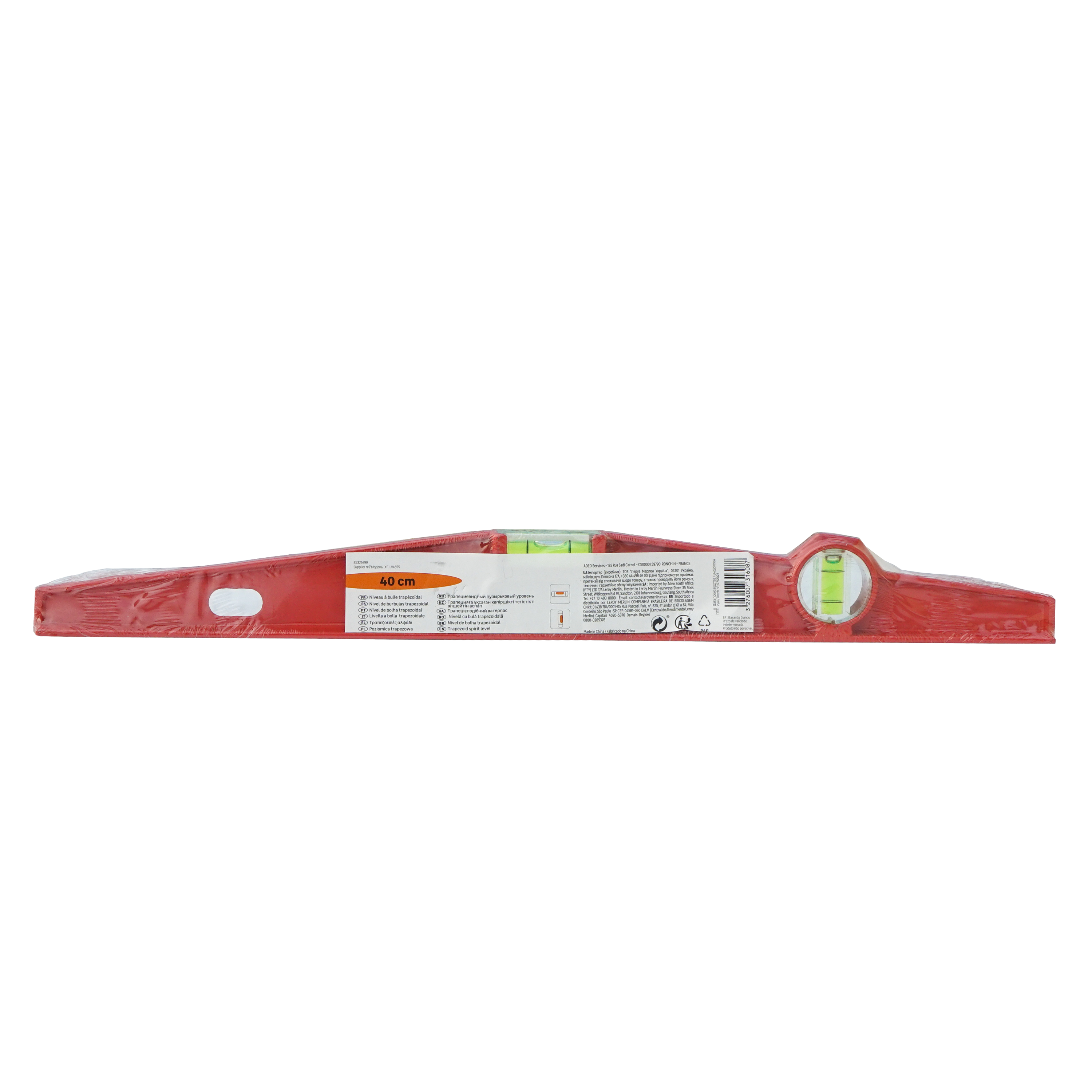 Niveau 2 fiole trapèze , L 40 cm - 2