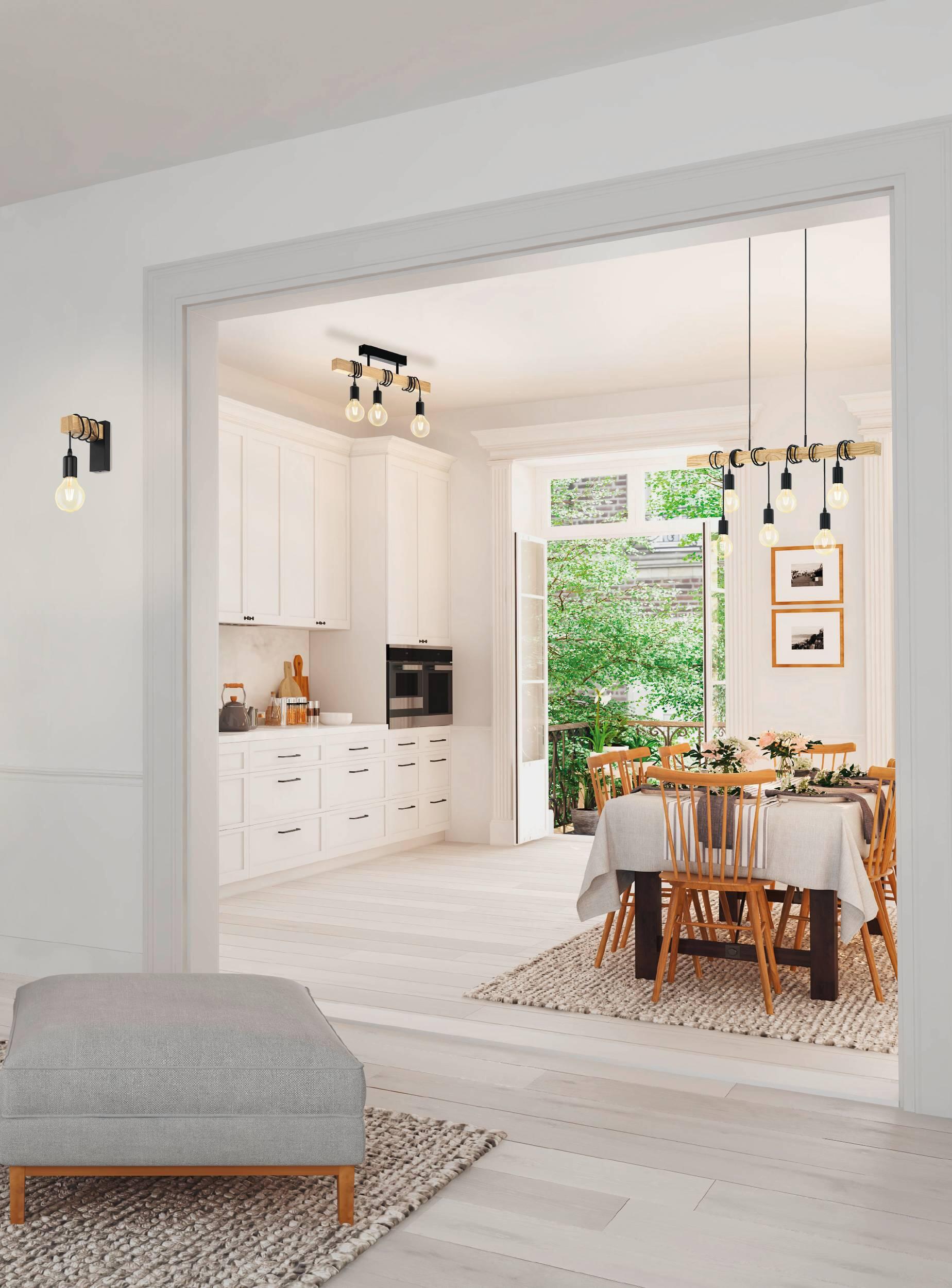 Lampa wisząca Townshend czarny 3 x E27 Eglo - 6