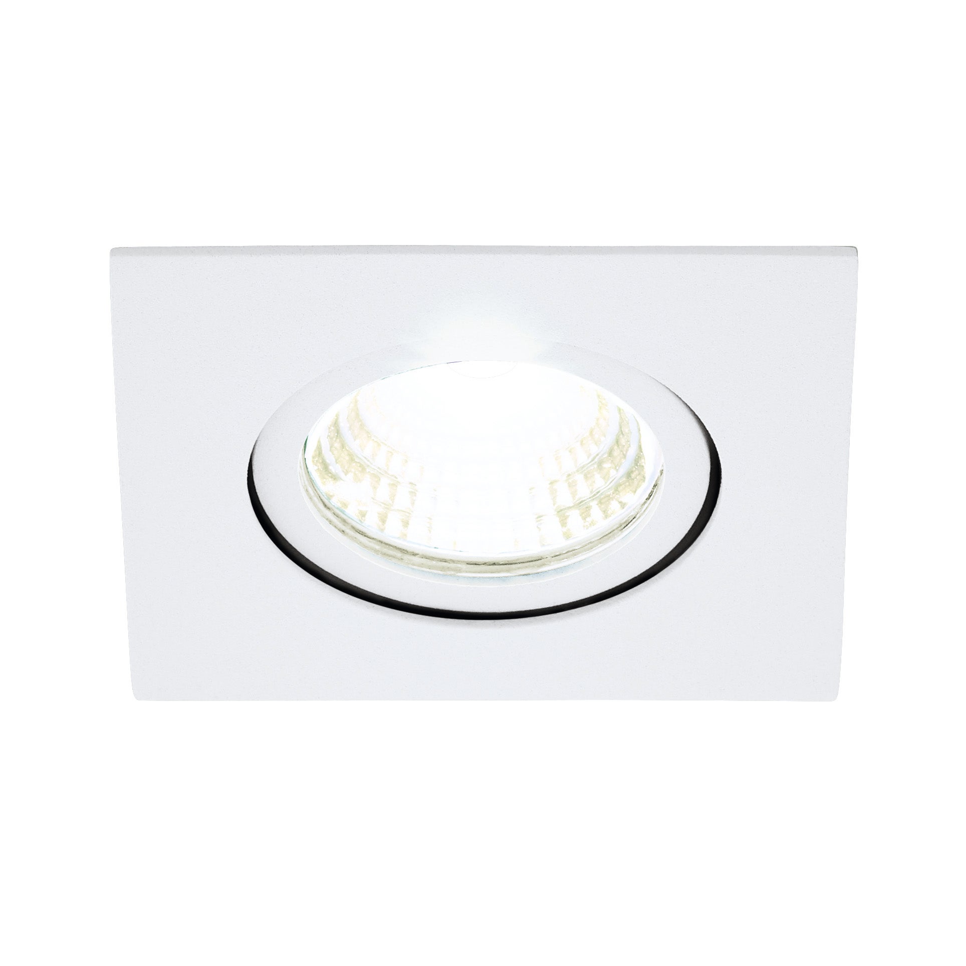 Kit 1 spot à encastrer orientable Saliceto module led, 4000K EGLO carré blanc - 5