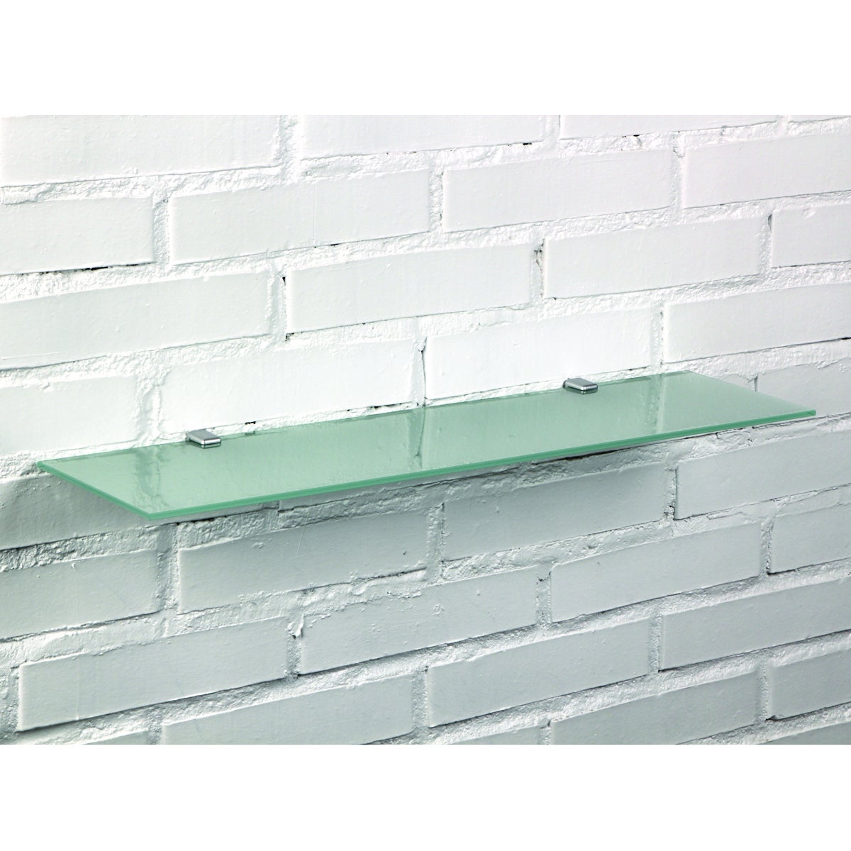 Mensola a muro dritto in vetro L 60 x P 15 cm satinato - 2