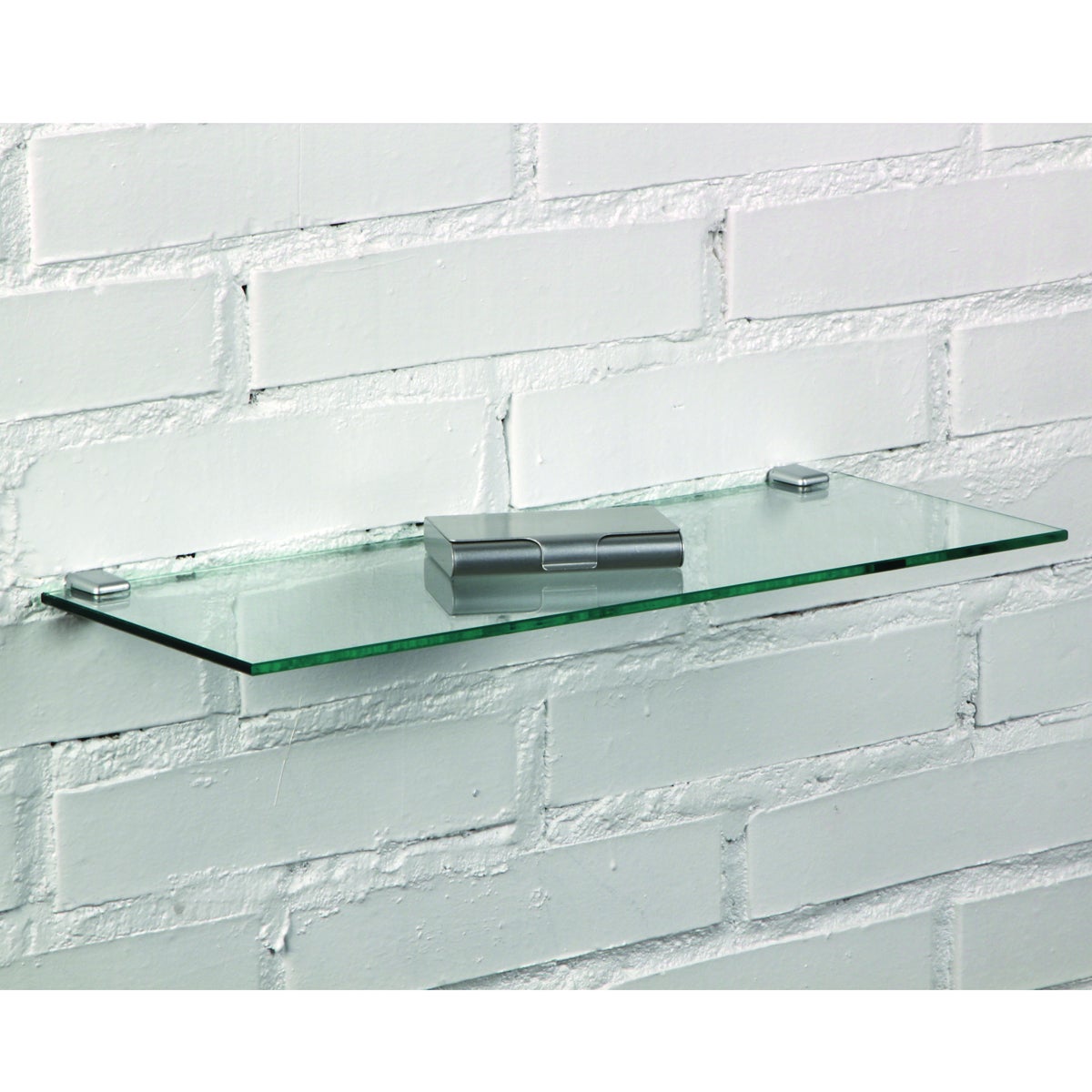 Mensola a muro dritto in vetro L 40 x P 15 cm trasparente - 3