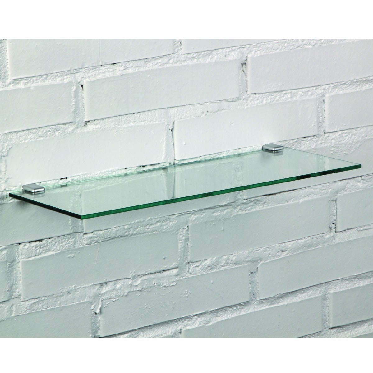 Mensola a muro dritto in vetro L 40 x P 15 cm trasparente - 2