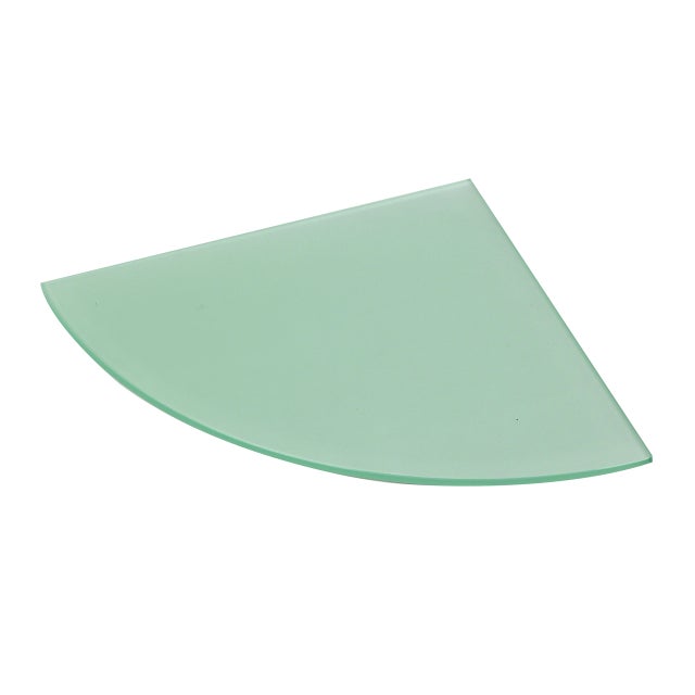 Mensola a muro ad angolo in vetro L 25 x P 25 cm satinato