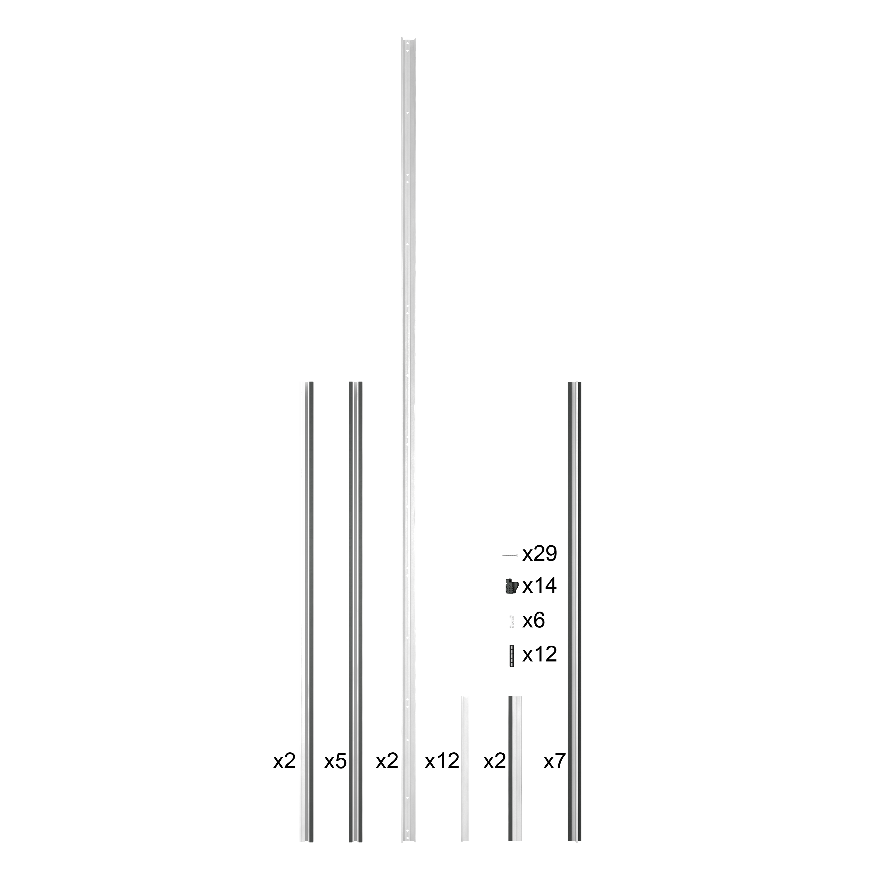 Verrière Atelier fixe en aluminium blanc mat 6 carreaux, H.108 x l.183 cm - 4