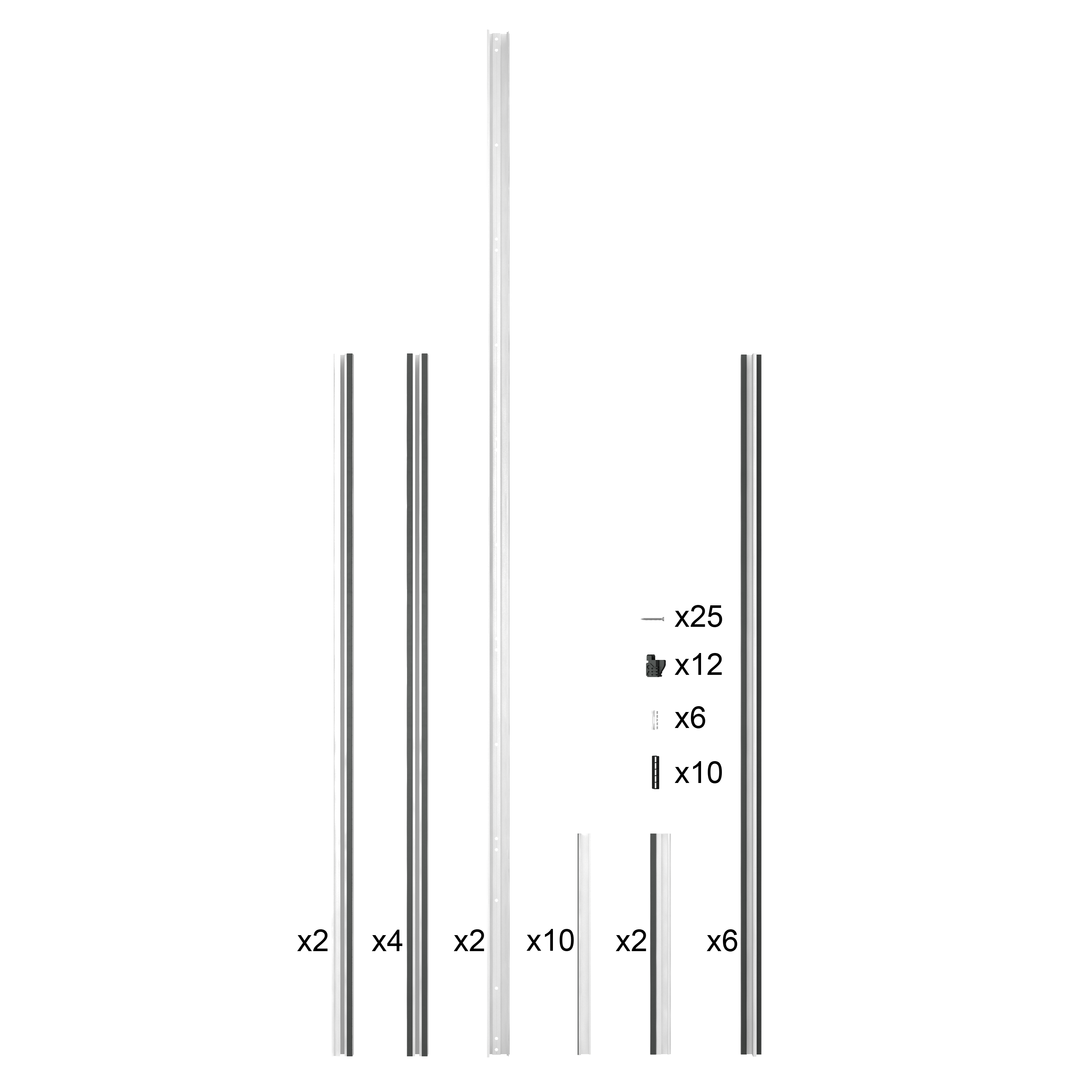 Verrière Atelier fixe en aluminium blanc mat 5 carreaux, H.130 x l.153 c - 4