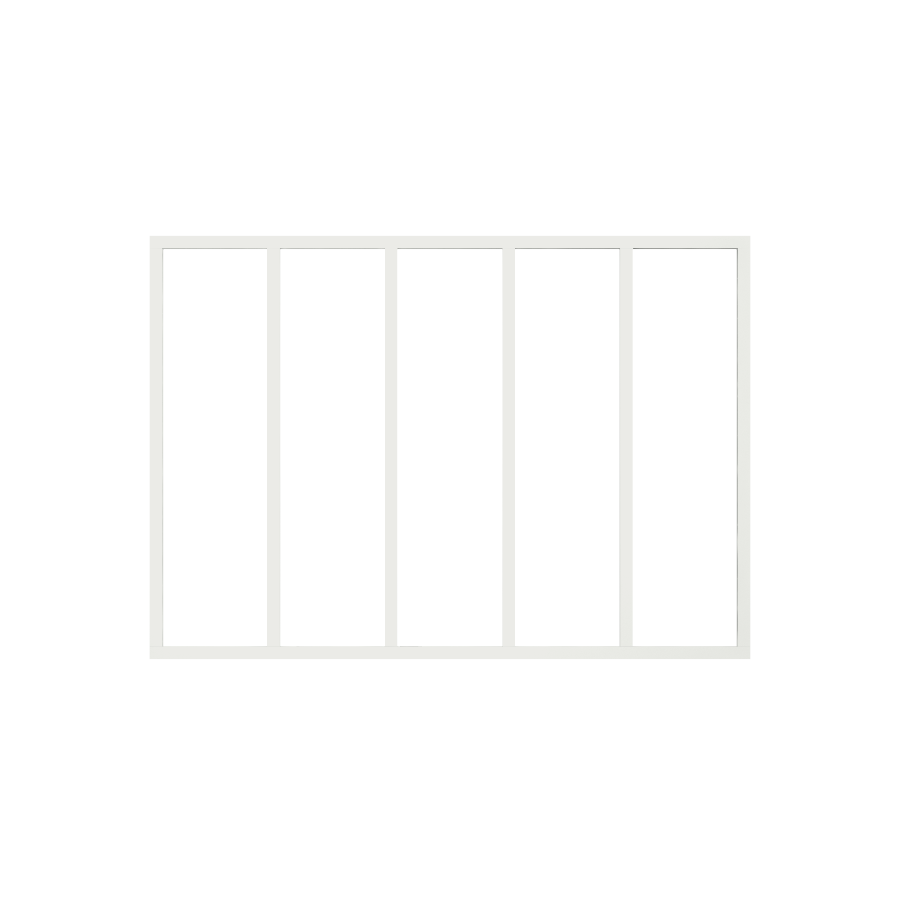 Verrière Atelier fixe en aluminium blanc mat 5 carreaux, H.108 x l.153 cm - 9