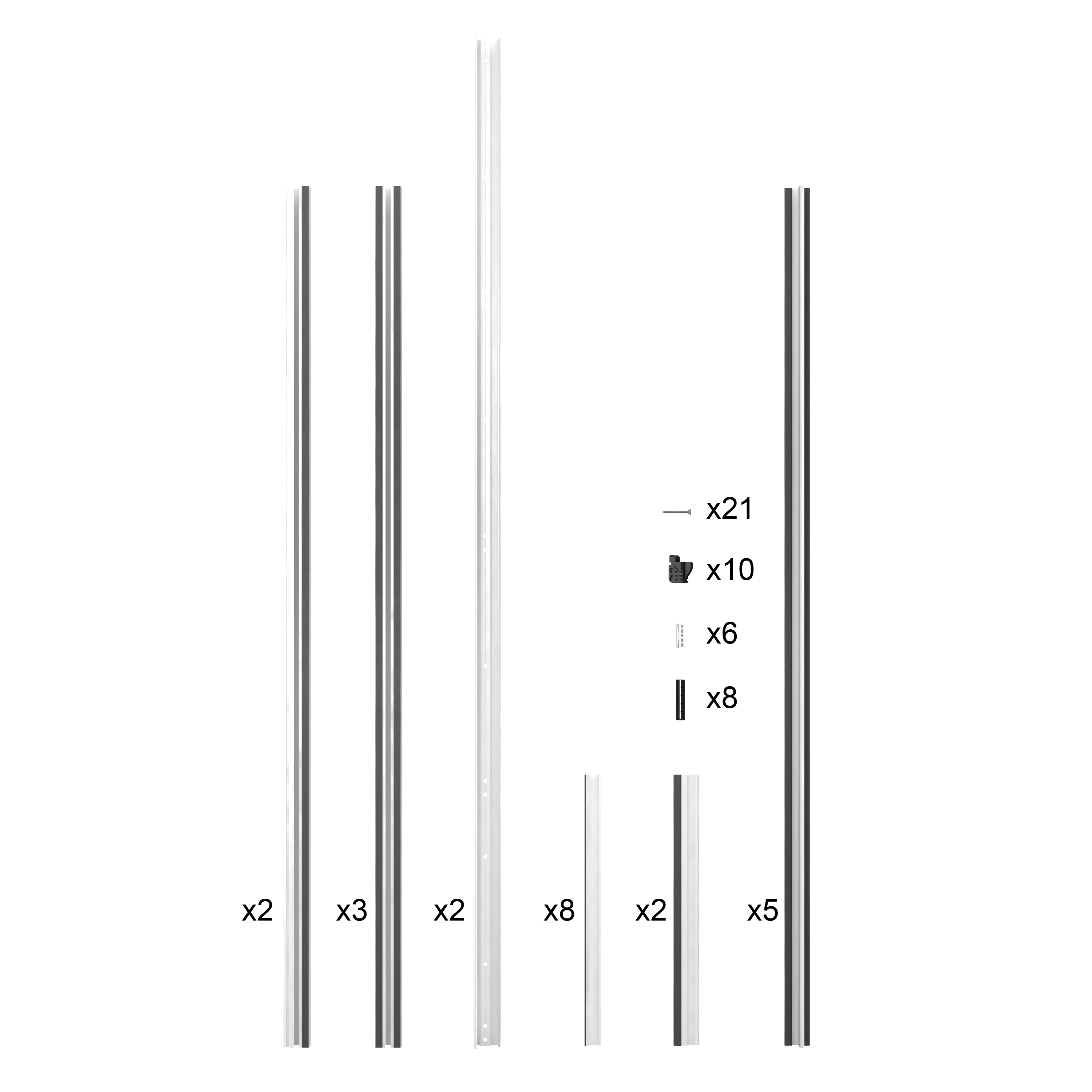 Verrière Atelier fixe en aluminium blanc mat 4 carreaux, H.108 x l.123 cm - 4