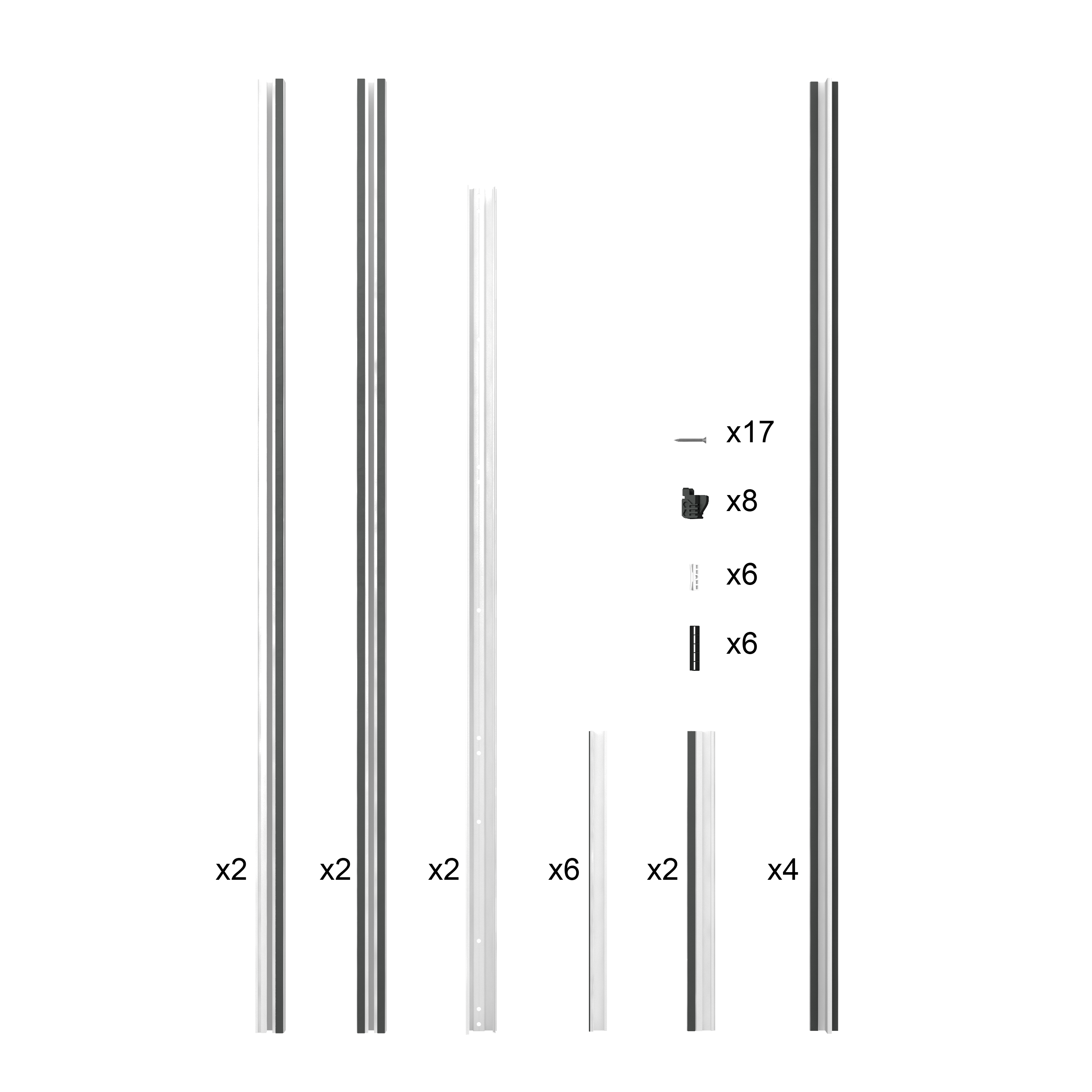 Verrière Atelier fixe en aluminium blanc mat 3 carreaux, H.130 x l.93 cm - 4