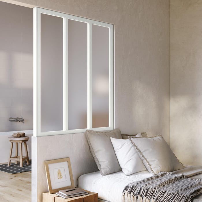 vidrio de baño blanco, vidrio esmerilado, vidrio opaco