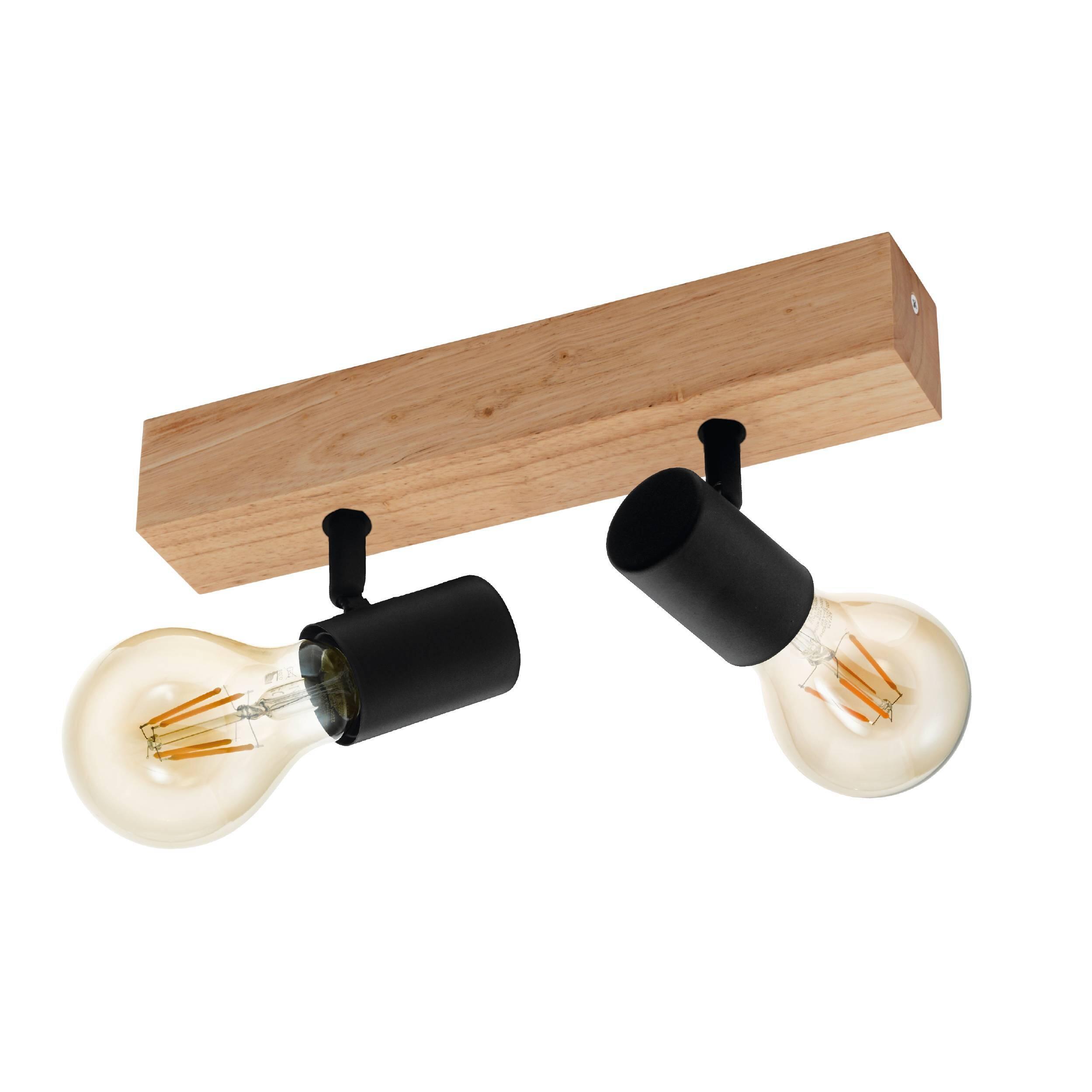 Faretto decorativo senza fonte luminosa TOWNSHEND in legno marrone E27 EGLO 2 luci - 8
