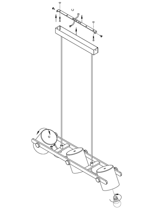 Suspension Hornwood aluminium, noir, Diam.0 cm, E27 - 8