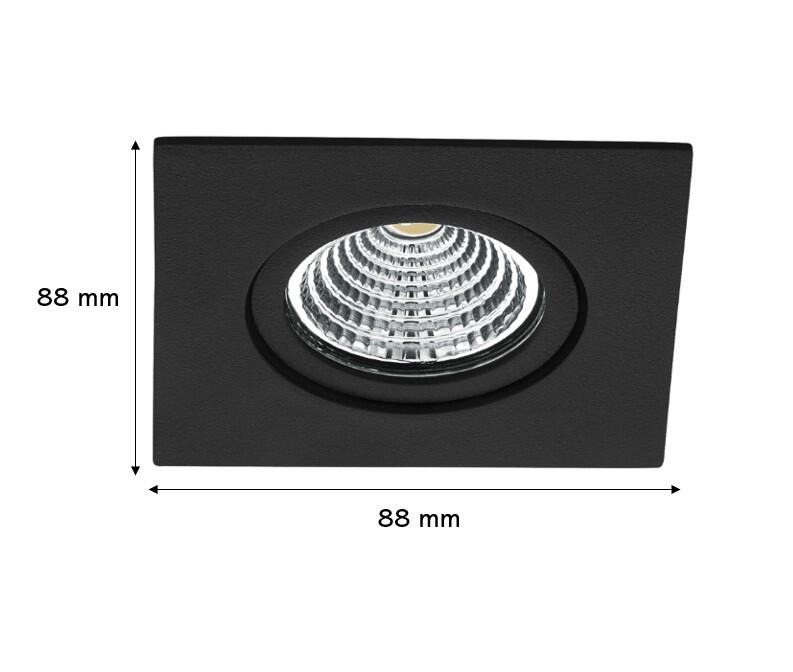 Saliceto module led, 4000K EGLO carré noir - 3