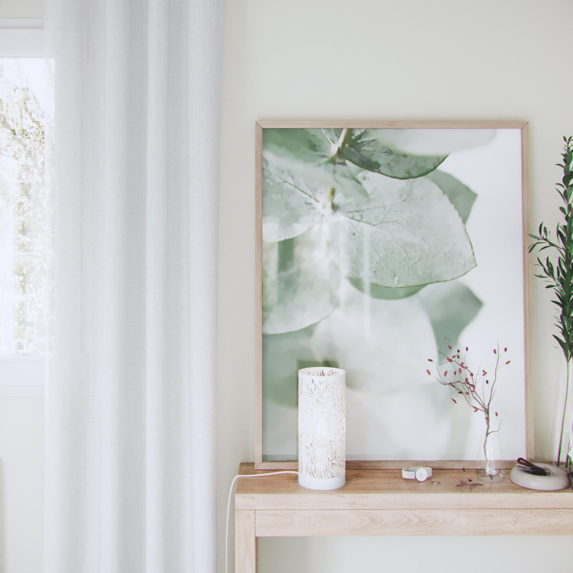 Candeeiro de mesa INSPIRE FRELLA 1 LUZ A30CM METAL BRANCO MATE - 3