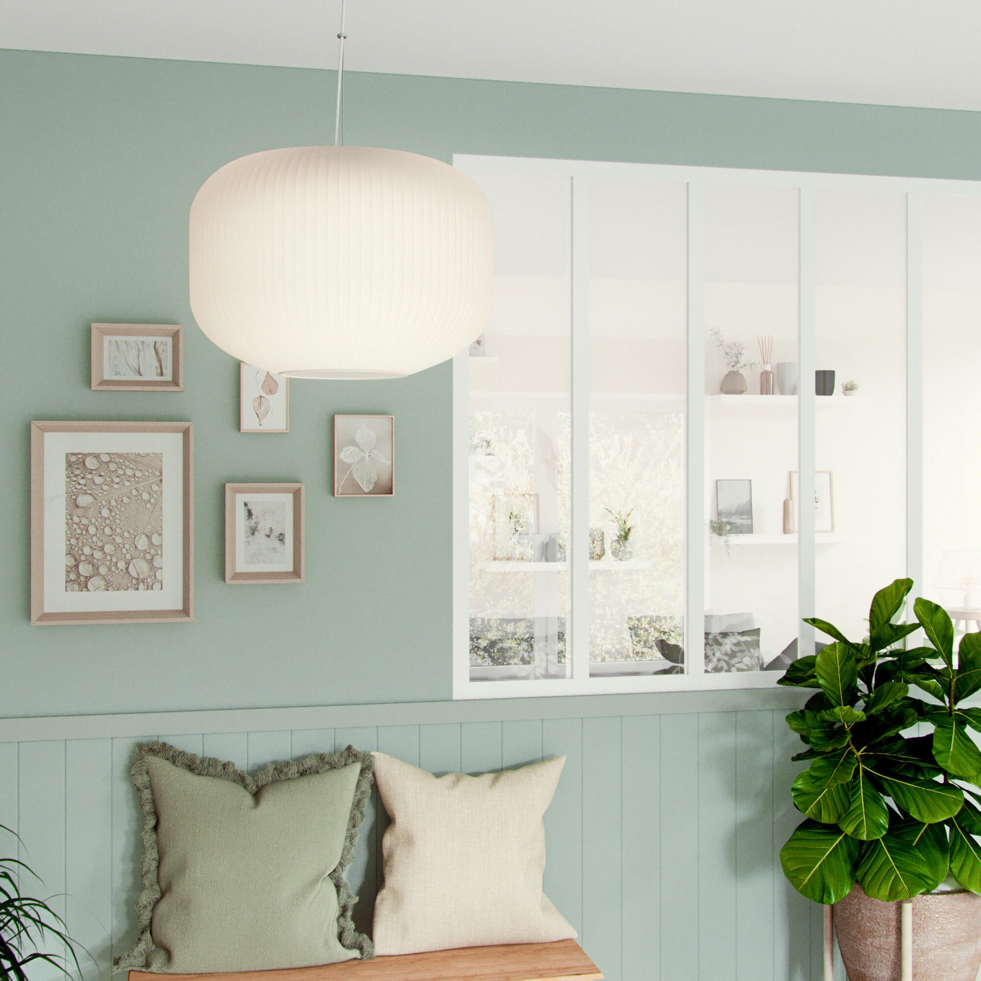 Lampa wisząca Belluna biała E27 Inspire - 5