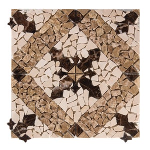 Rosone In Marmo Anticato 67x67 Cm - Grigio E Beige, Piastrelle Per Pavimenti E Pareti - Foto 11