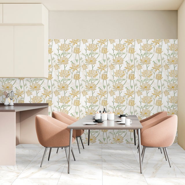 Piastrella da pavimento interno in gres porcellanato 60 x 119.8 cm rettificato smaltato bianco e beige opaco Remix R9 traffico intenso (pei 4/5) Sp. 9 mm 1.44 mq