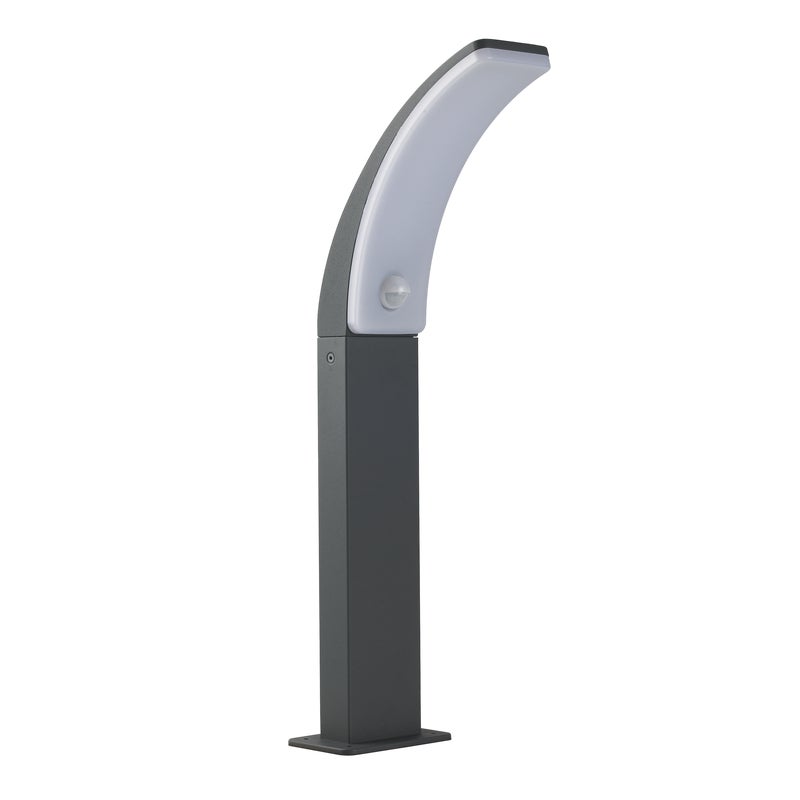 Lampa ogrodowa zewnętrzna słupek Lakko z czujnikiem 1500 lm szara 56 cm IP44 LED Inspire