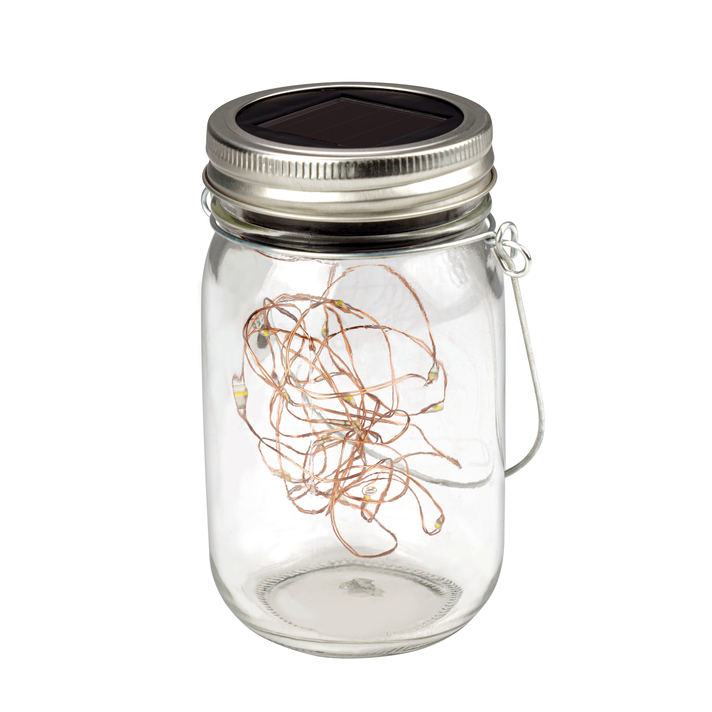 Lampada solare decorativa Lampada solare, in vetro, luce giallo - 2