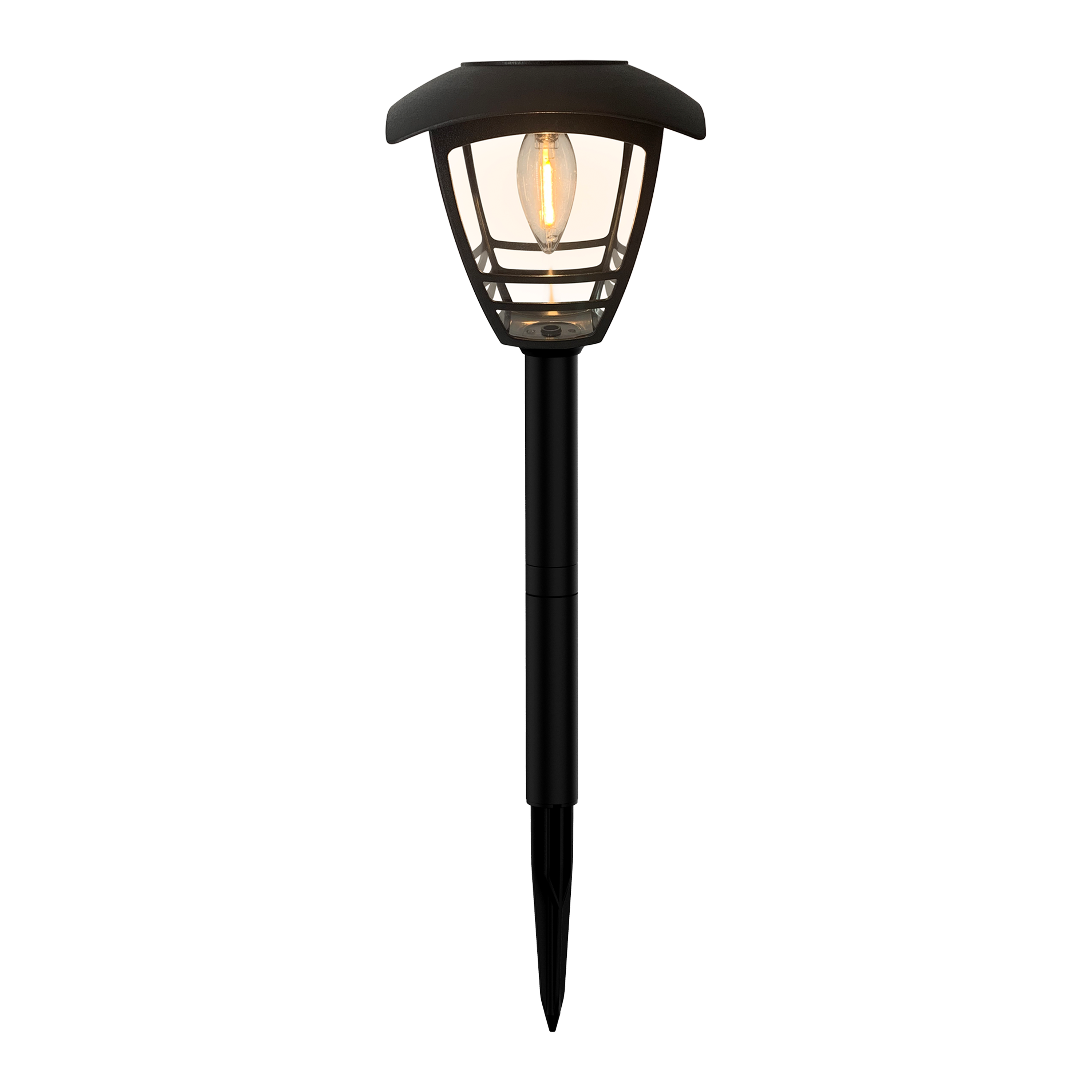 Lampka wbijana solarna IP44 wys. 48 cm czarna Inspire