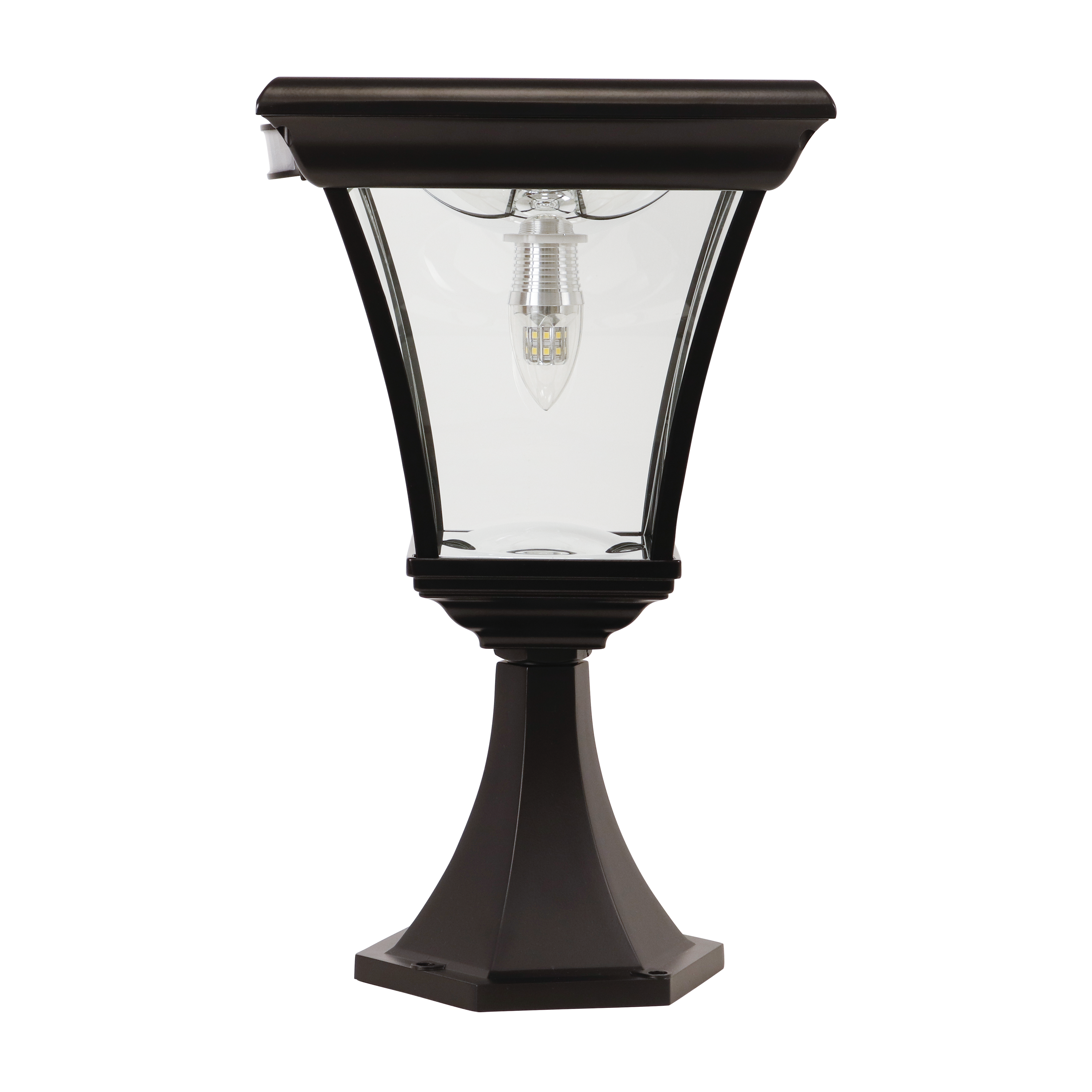 Sobremuro solar exterior LED Tova INSPIRE de aluminio negro resistencia IP44 12h de autonomía sensor crepuscular y detector de movimiento - 3